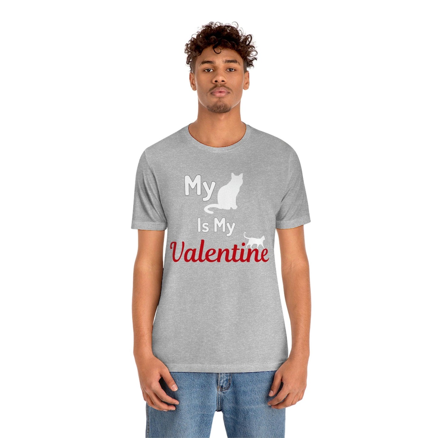 My Cat is My Valentine, Pet lover Valentine shirt - Cute cat lover shirt - gift for cat lovers