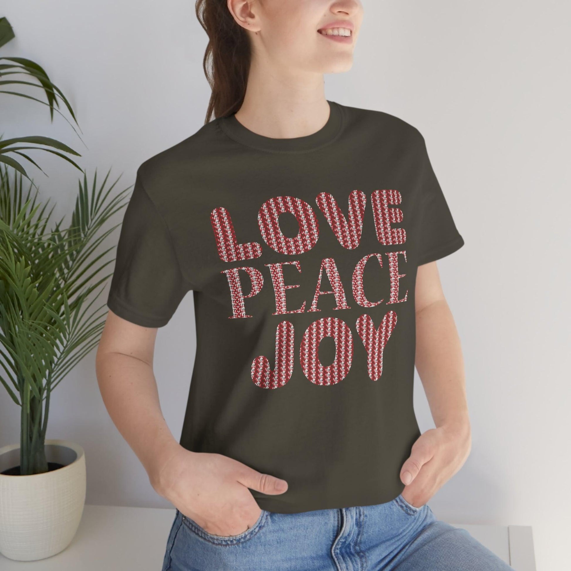 love peace joy Tee - Giftsmojo