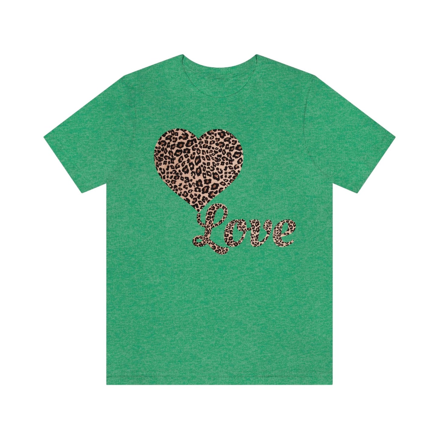 Love Heart, Leopard Print Tee - Giftsmojo