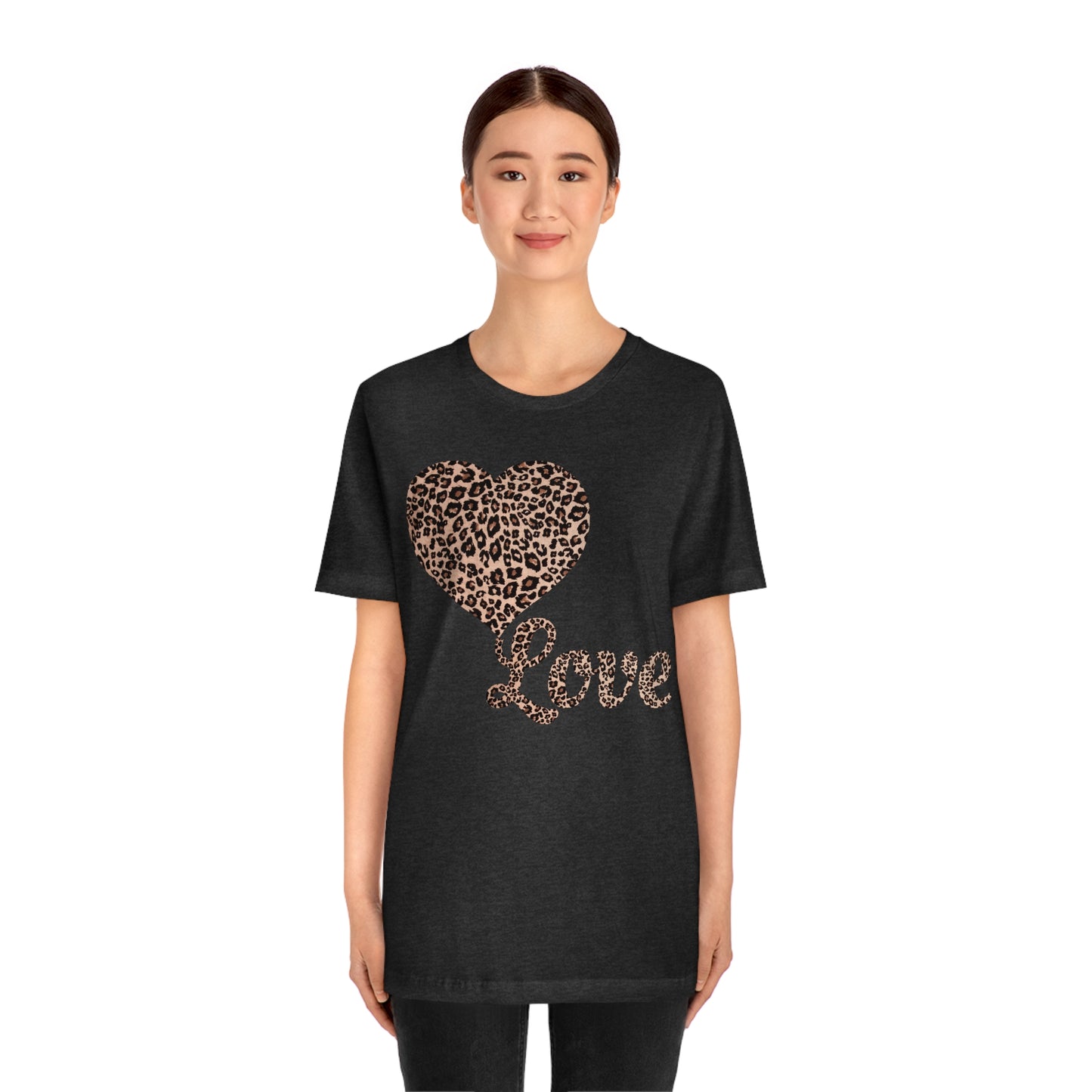 Love Heart, Leopard Print Tee