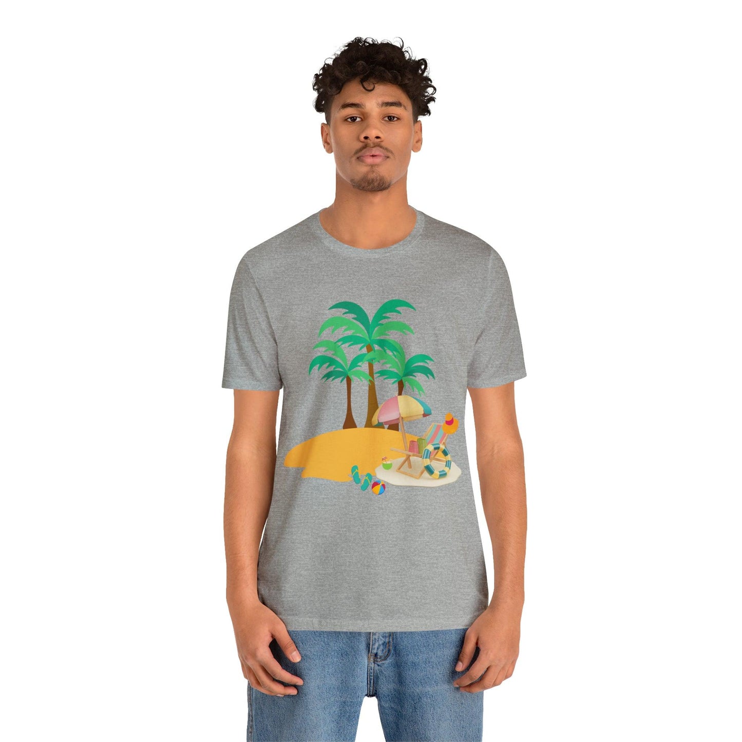 Beach shirt, Beach t-shirt, Summer shirt, Beachwear, Beach fashion, Tropical print, Trendy design, Stylish beach apparel - Giftsmojo