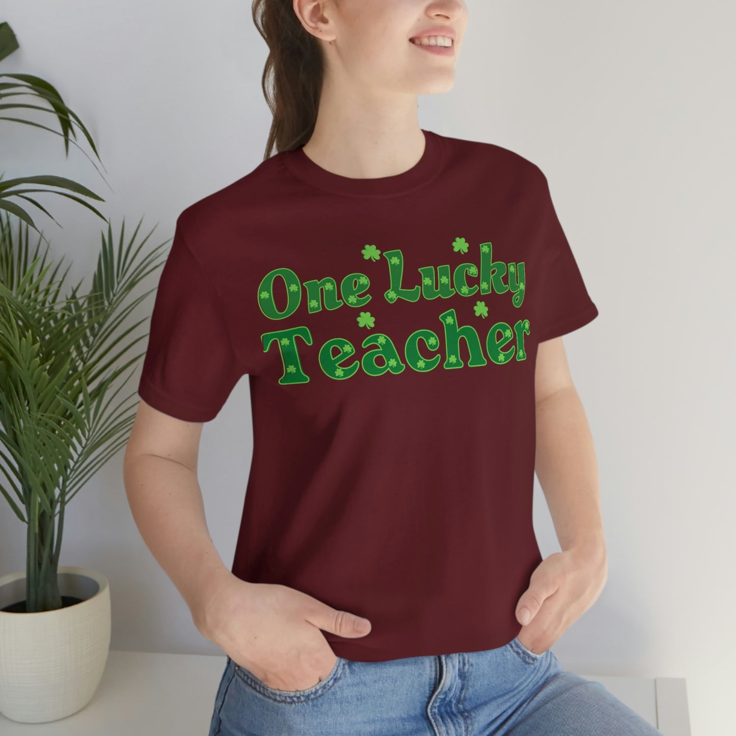 One Lucky Teacher Shirt feeling Lucky St Patrick's Day shirt - Funny St Paddy's day Funny Shirt