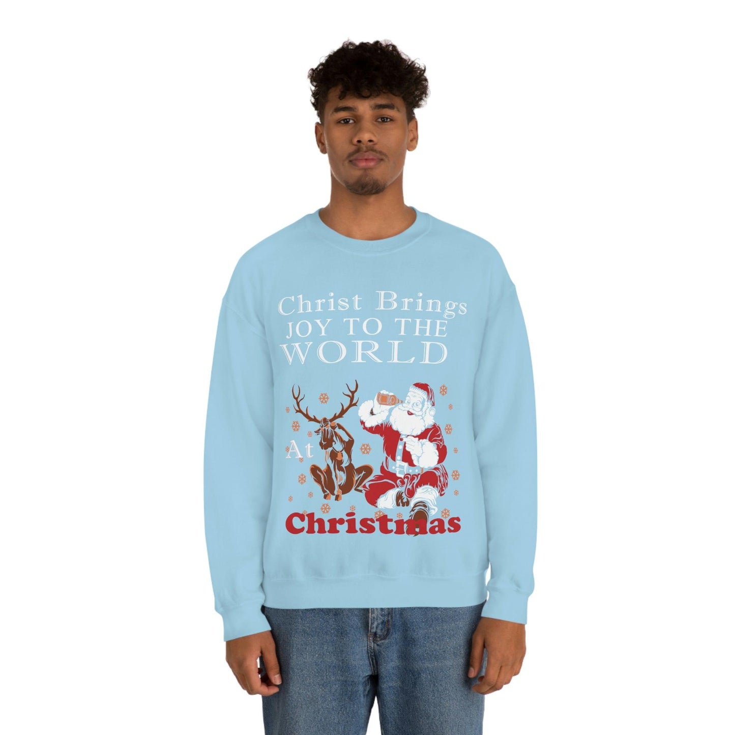 Christ brings joy to the World at Christmas Sweatshirt - Giftsmojo