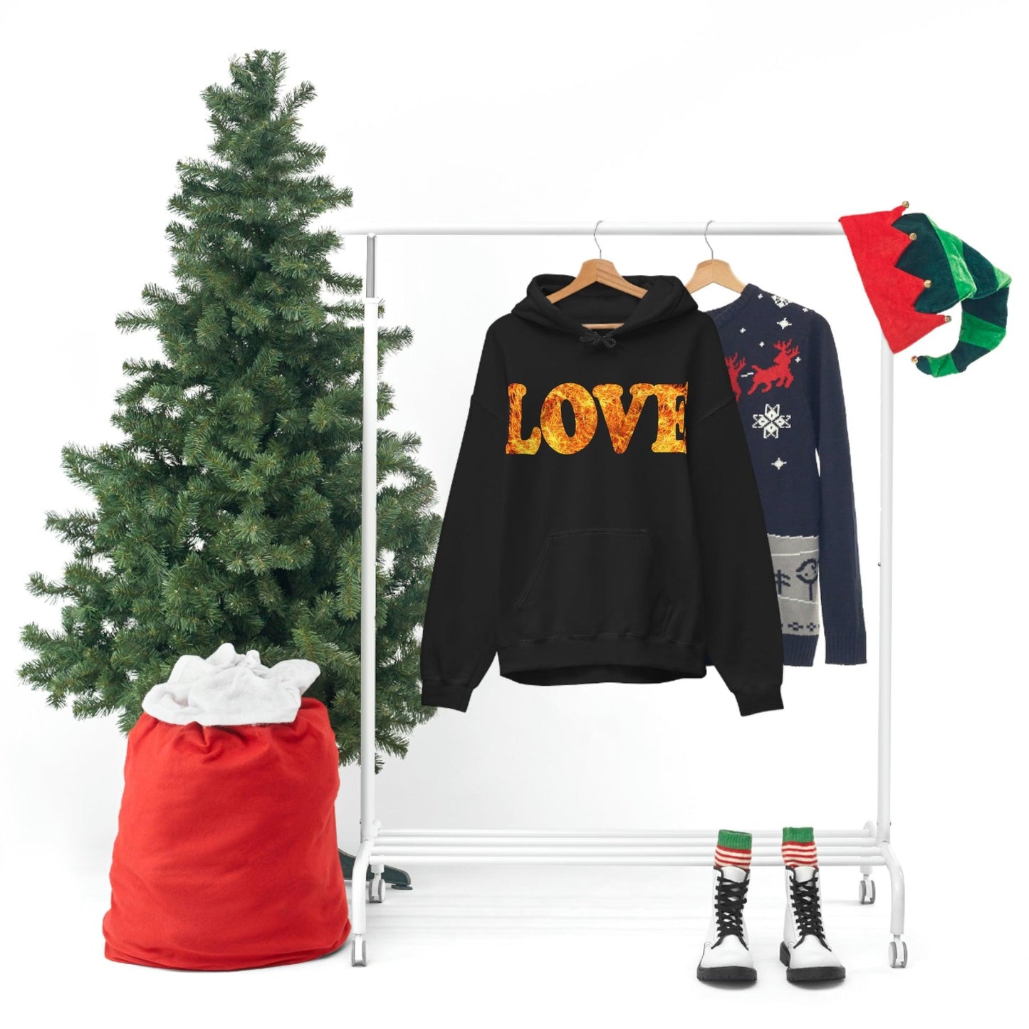 Love Fire Hooded Sweatshirt - Giftsmojo