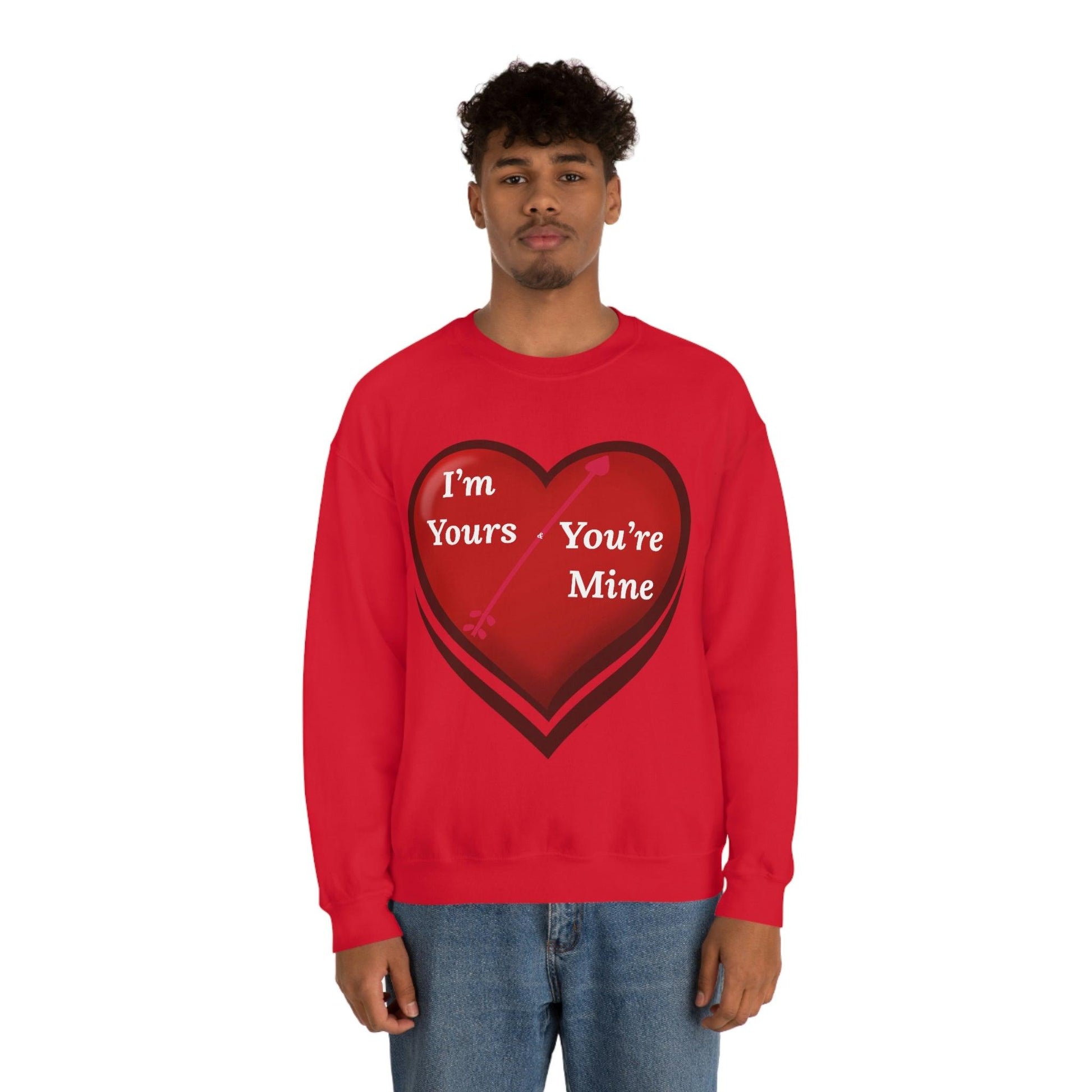 I'm Yours and You're Mine Heart Sweatshirt - Giftsmojo