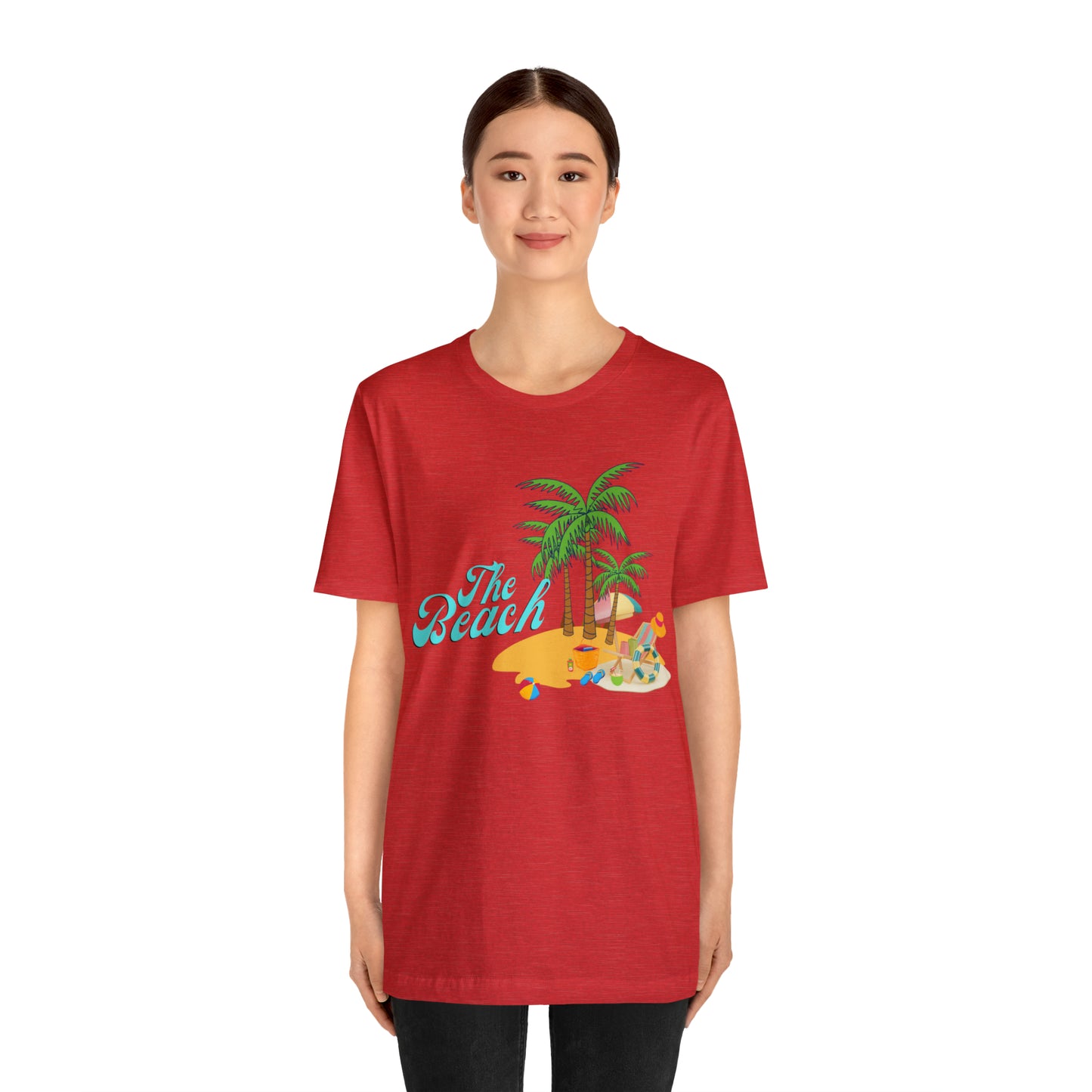 The Beach shirt, Beach t-shirt, Summer shirt, Beachwear, Beach fashion, Tropical print, Trendy design, Stylish beach apparel