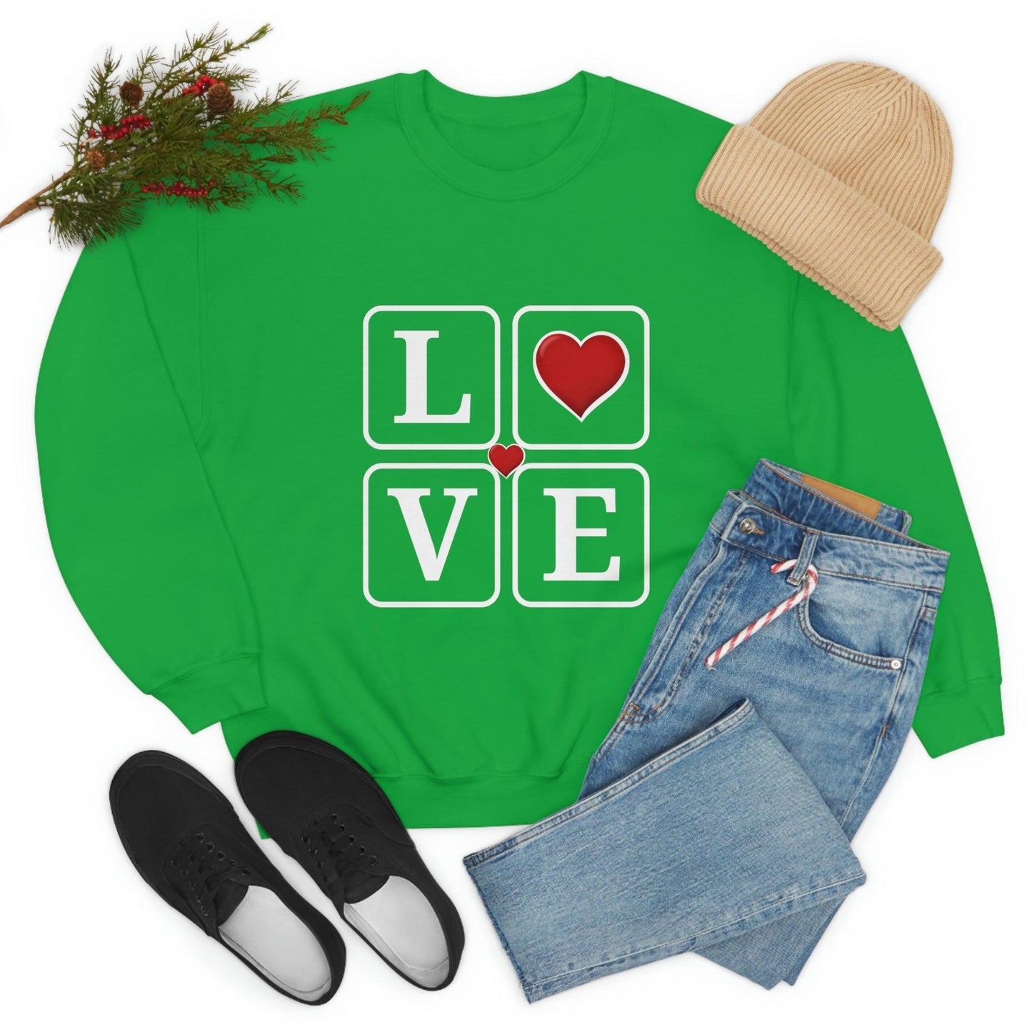 Love square Hearts Sweatshirt - Giftsmojo
