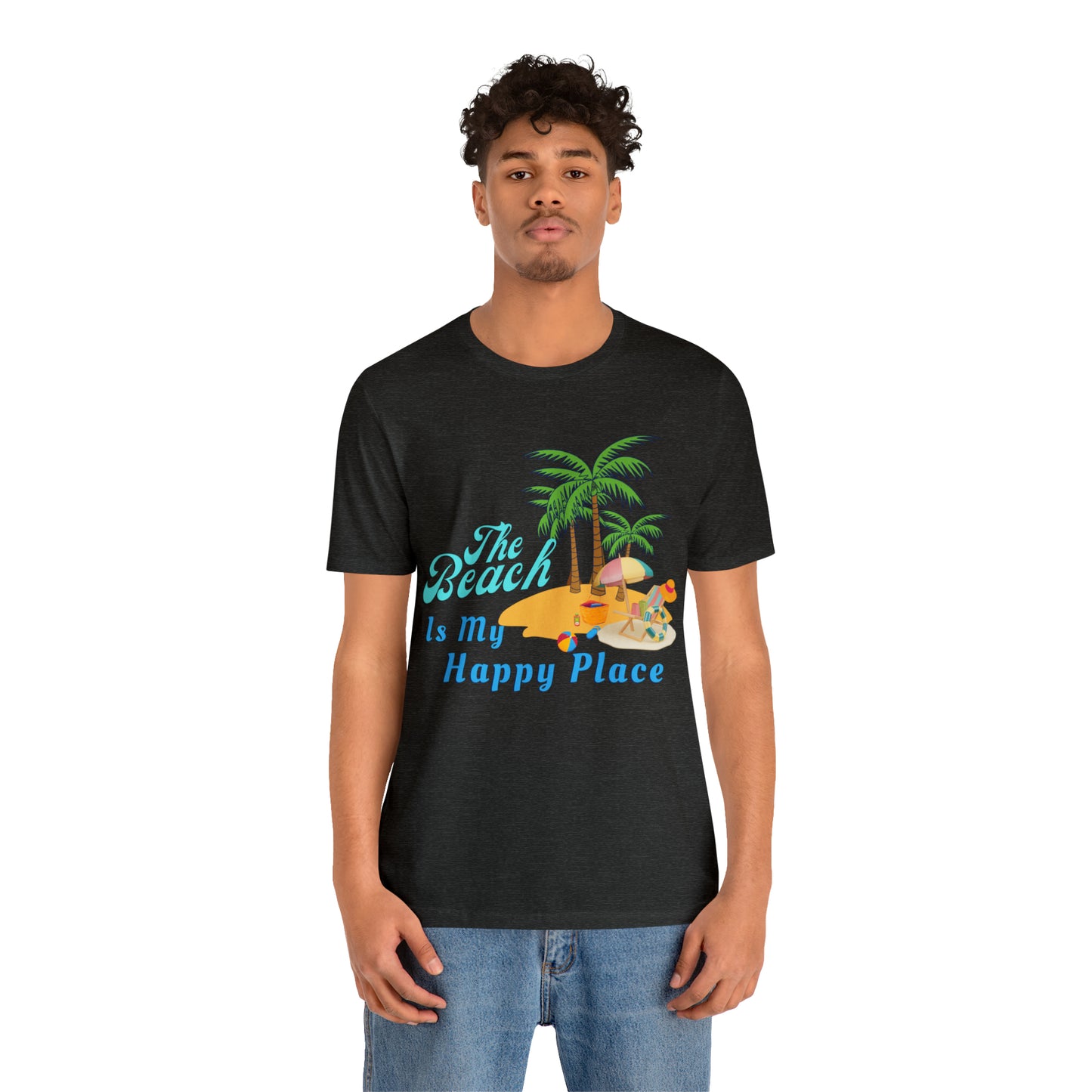 Beach shirt, The Beach is my happy place shirt, Beach t-shirt, Summer shirt, Beachwear, Beach fashion, Stylish beach apparel