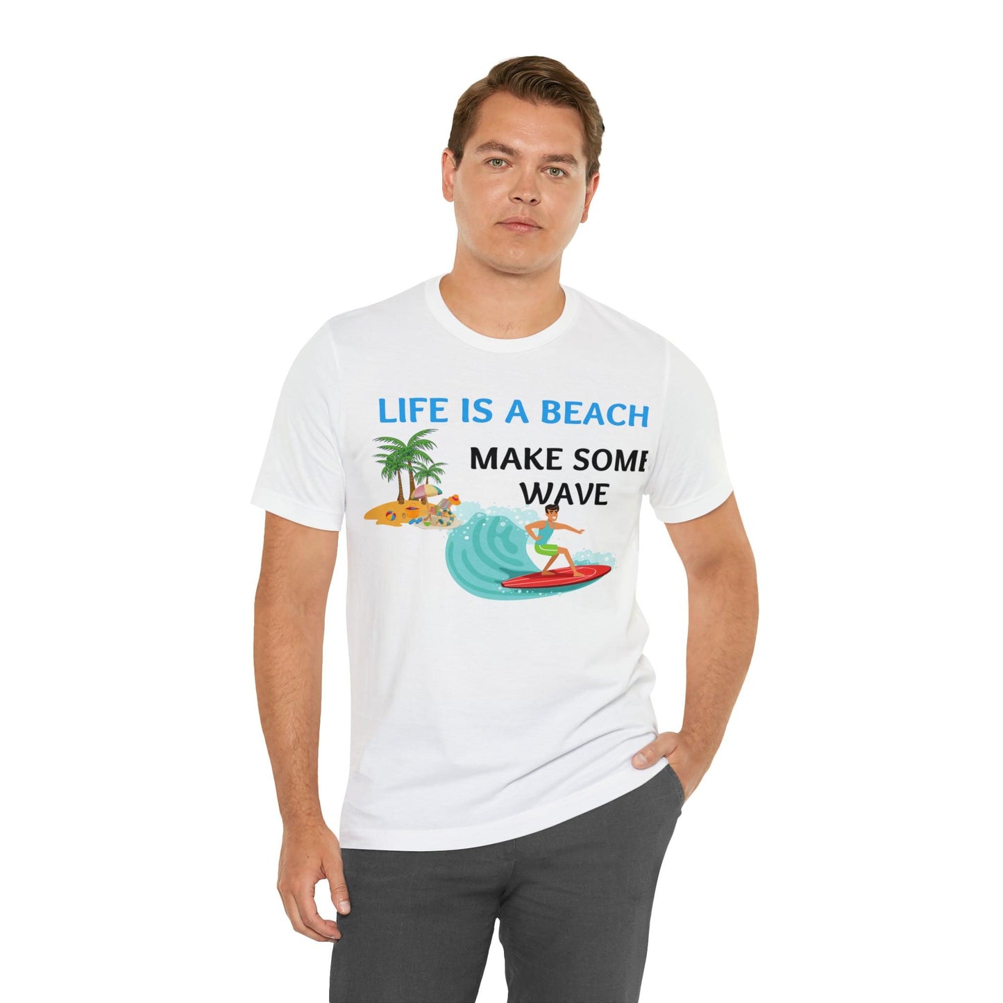 Life is a Beach shirt, Beach t-shirt, Summer shirt, Relaxing beachwear, Coastal fashion, Beach-inspired clothing, Beach adventure apparel - Giftsmojo