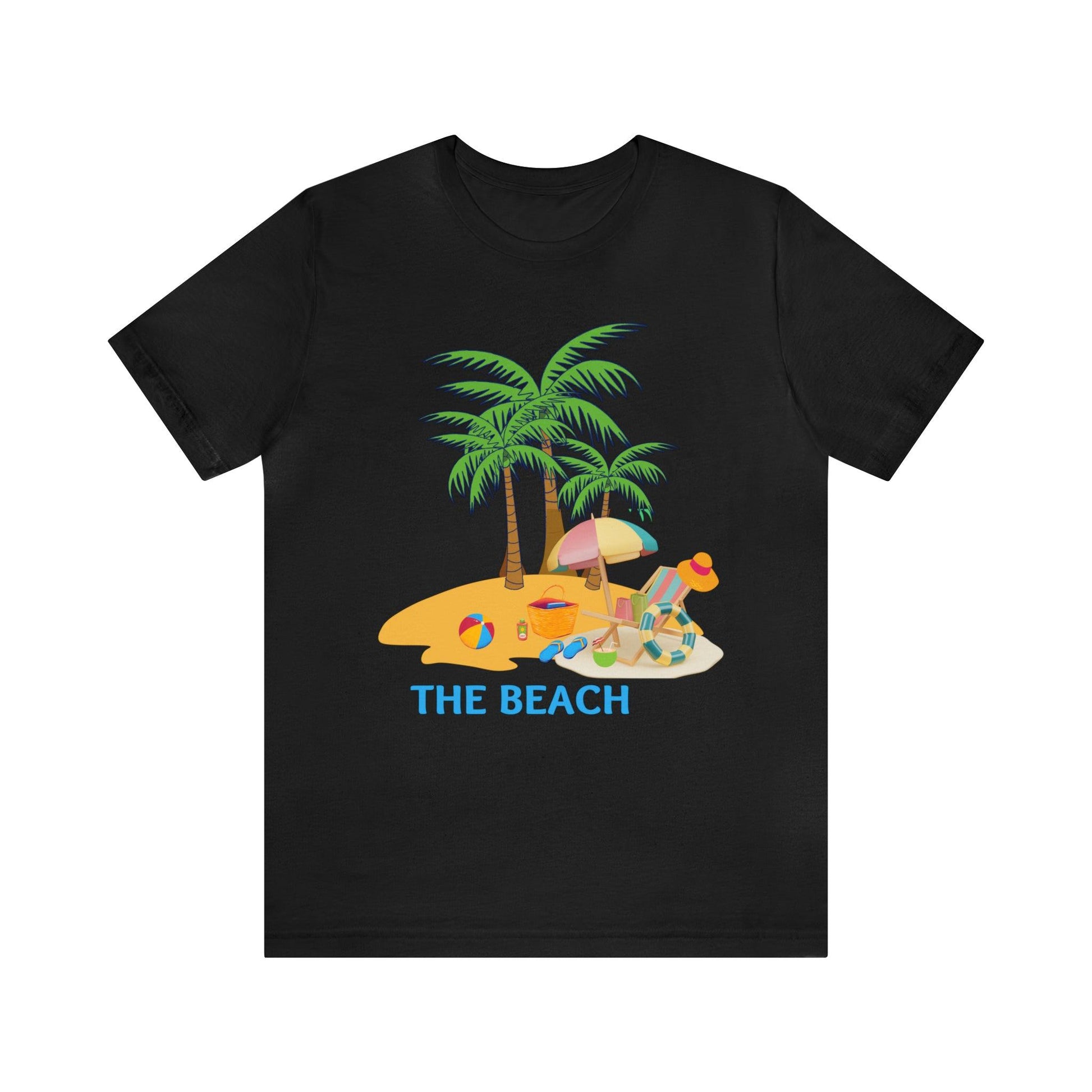 Beach shirt, The Beach is my happy place shirt, Beach t-shirt, Summer shirt, Beachwear, Beach fashion, Stylish beach apparel - Giftsmojo