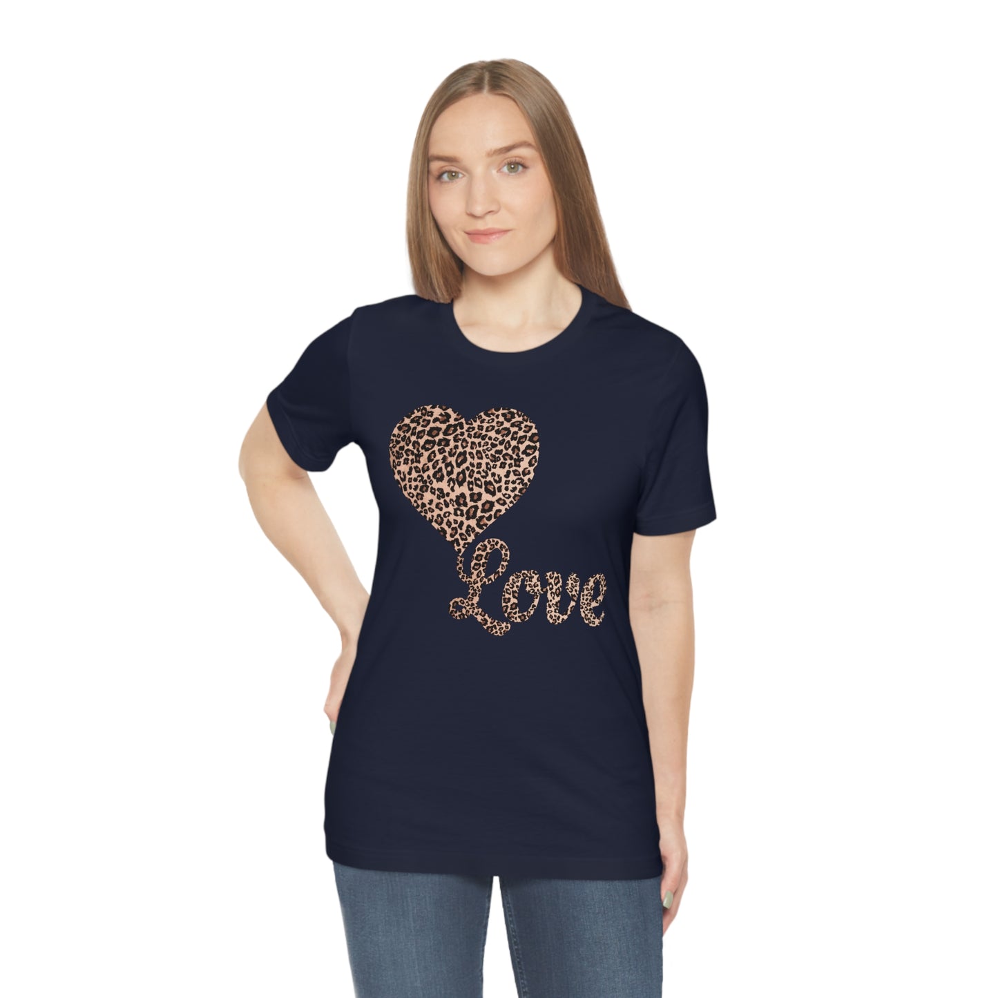 Love Heart, Leopard Print Tee