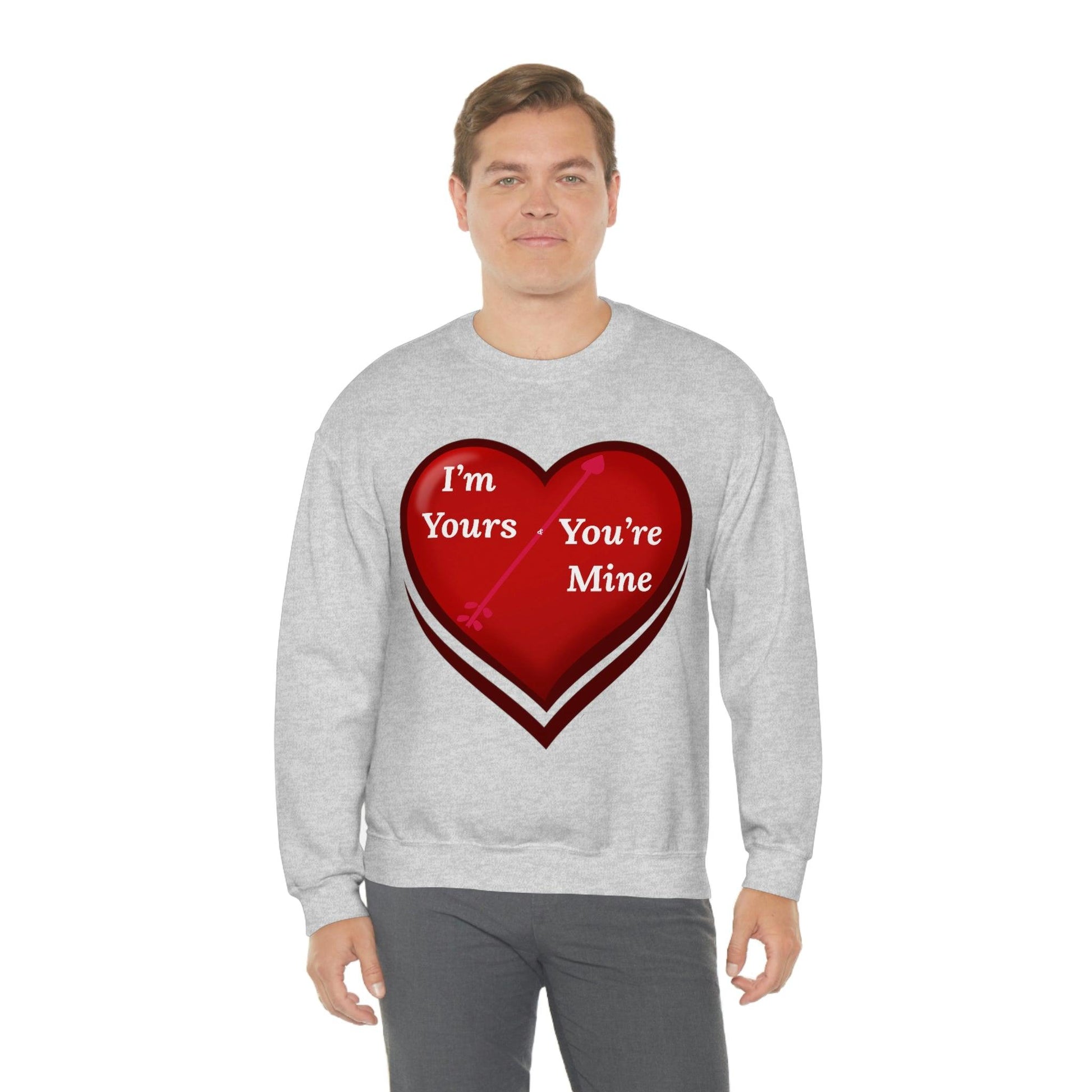 I'm Yours and You're Mine Heart Sweatshirt - Giftsmojo