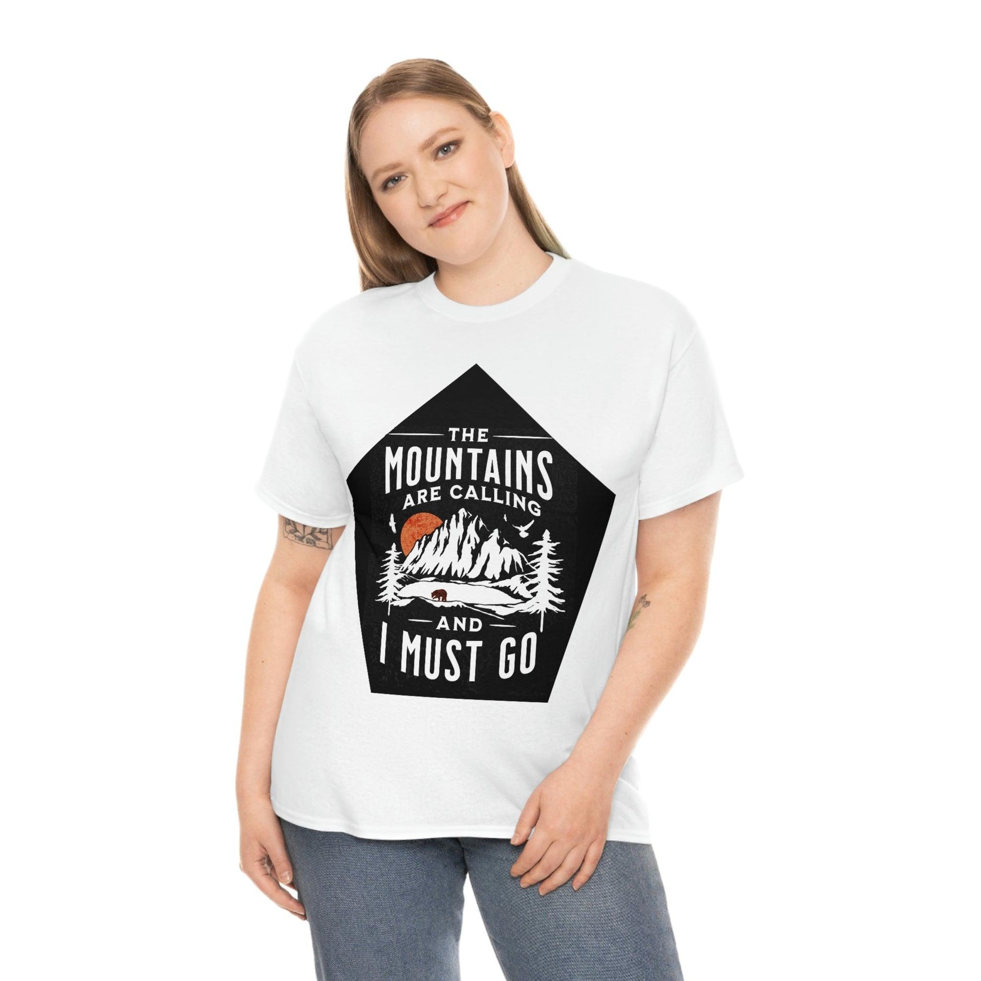 The Mountains are Calling and I Must Go Tee - Giftsmojo