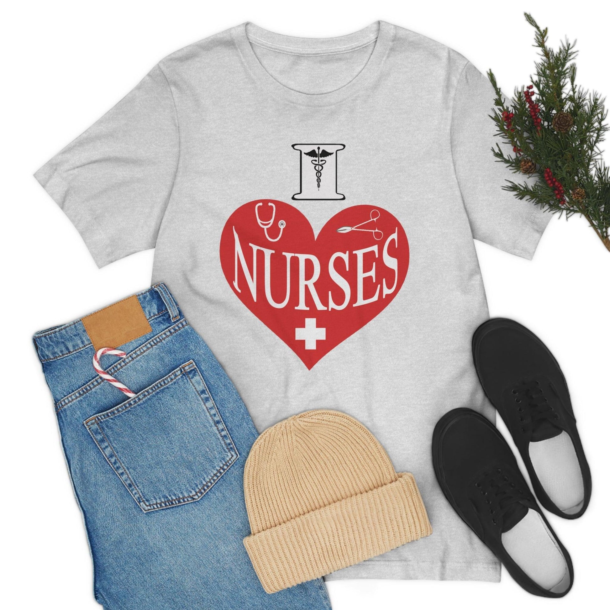 I love Nurses Tee - Giftsmojo