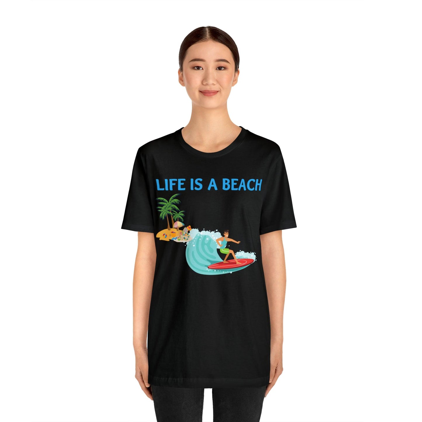 Life is a Beach shirt, Beach t-shirt, Summer shirt, Relaxing beachwear, Coastal fashion, Beach-inspired clothing, Beach adventure apparel - Giftsmojo