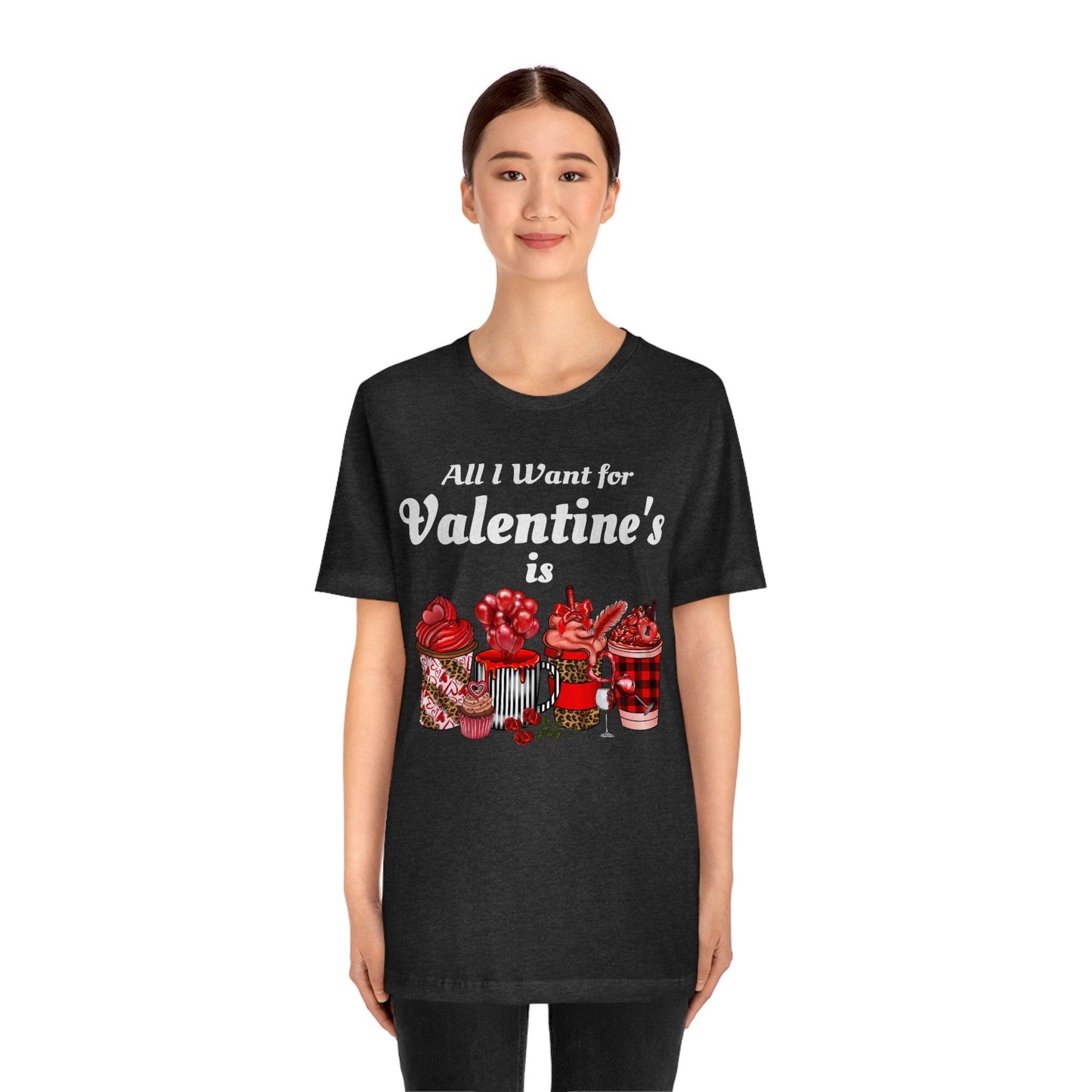 All I want for Valentines is Coffee Tee - Giftsmojo