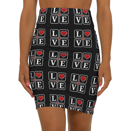 Love Women's Mini Skirt - Giftsmojo