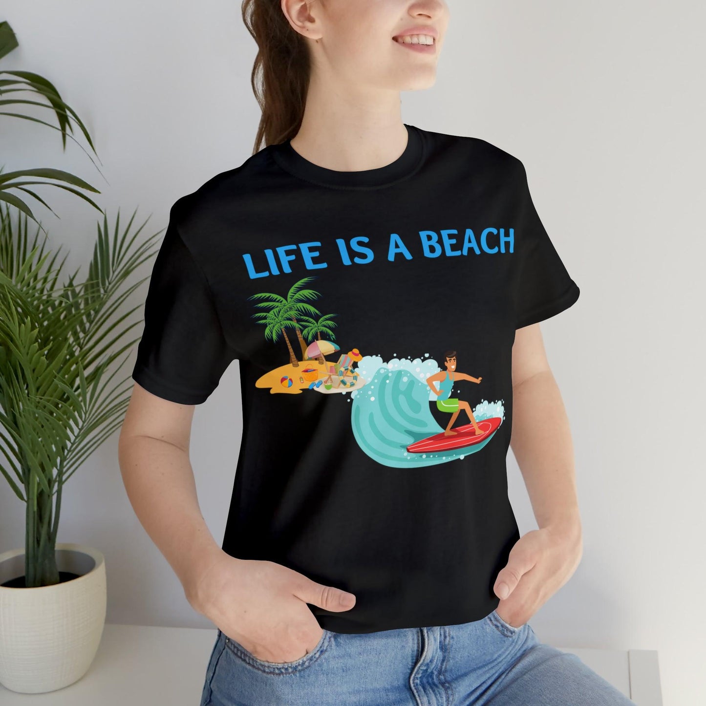 Life is a Beach shirt, Beach t-shirt, Summer shirt, Relaxing beachwear, Coastal fashion, Beach-inspired clothing, Beach adventure apparel - Giftsmojo