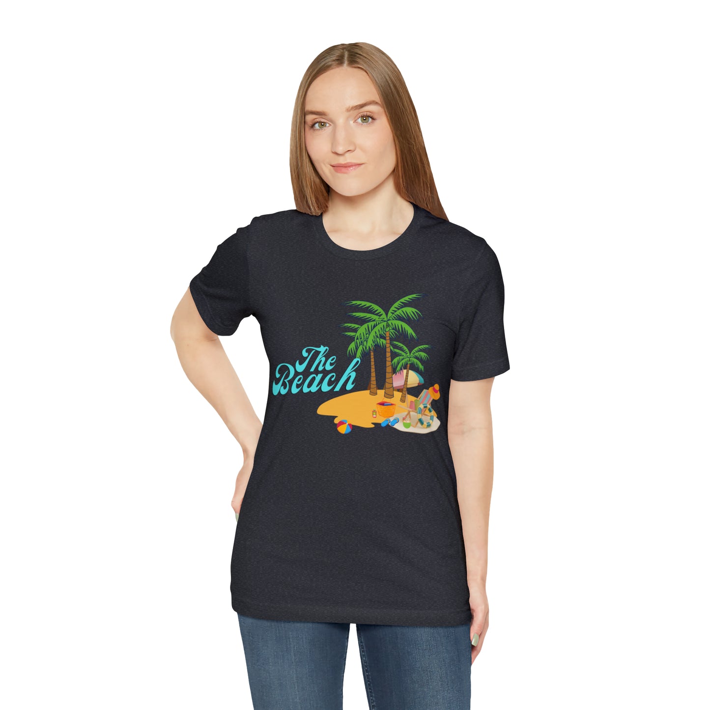 The Beach shirt, Beach t-shirt, Summer shirt, Beachwear, Beach fashion, Tropical print, Trendy design, Stylish beach apparel