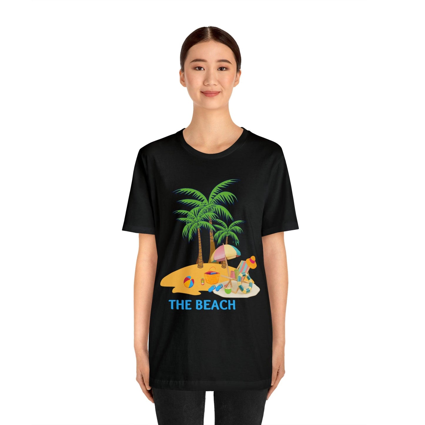 Beach shirt, The Beach is my happy place shirt, Beach t-shirt, Summer shirt, Beachwear, Beach fashion, Stylish beach apparel - Giftsmojo