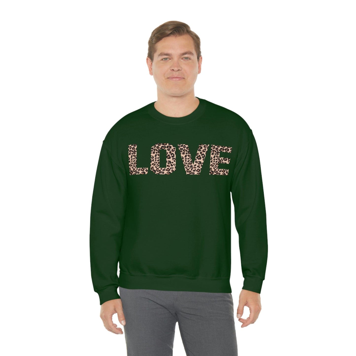 Leopard print love Sweatshirt - Giftsmojo