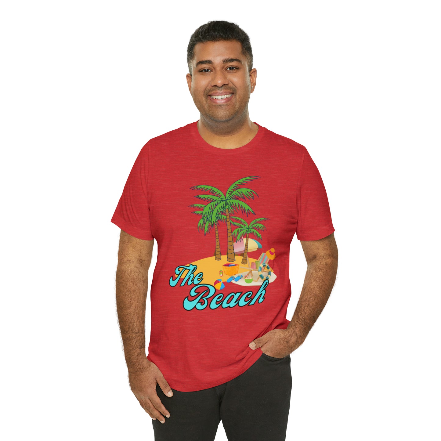 The Beach shirt, Beach t-shirt, Summer shirt, Beachwear, Beach fashion, Tropical print, Trendy design, Stylish beach apparel