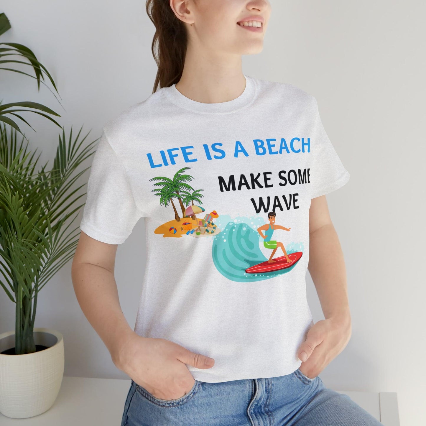 Life is a Beach shirt, Beach t-shirt, Summer shirt, Relaxing beachwear, Coastal fashion, Beach-inspired clothing, Beach adventure apparel