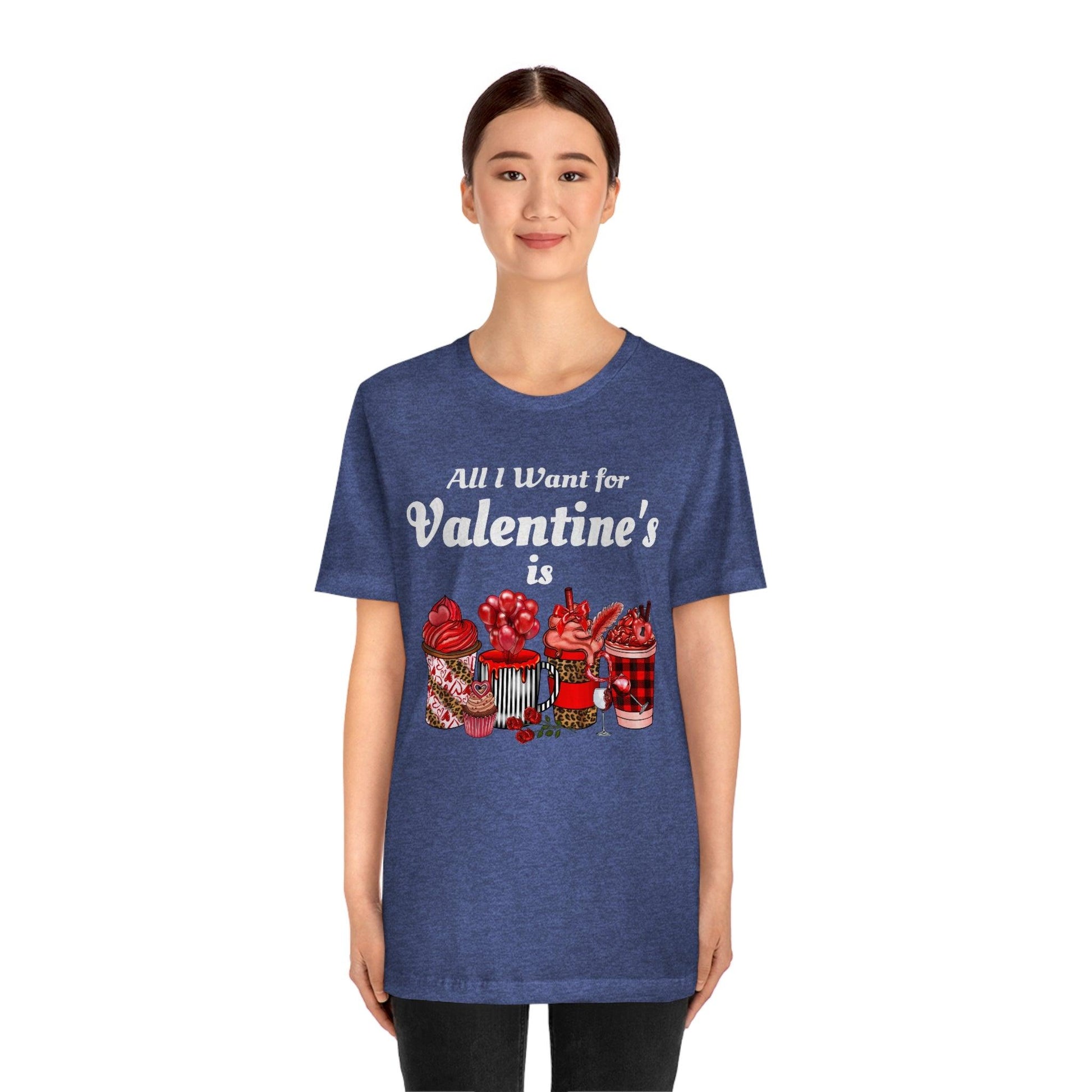 All I want for Valentines is Coffee Tee - Giftsmojo