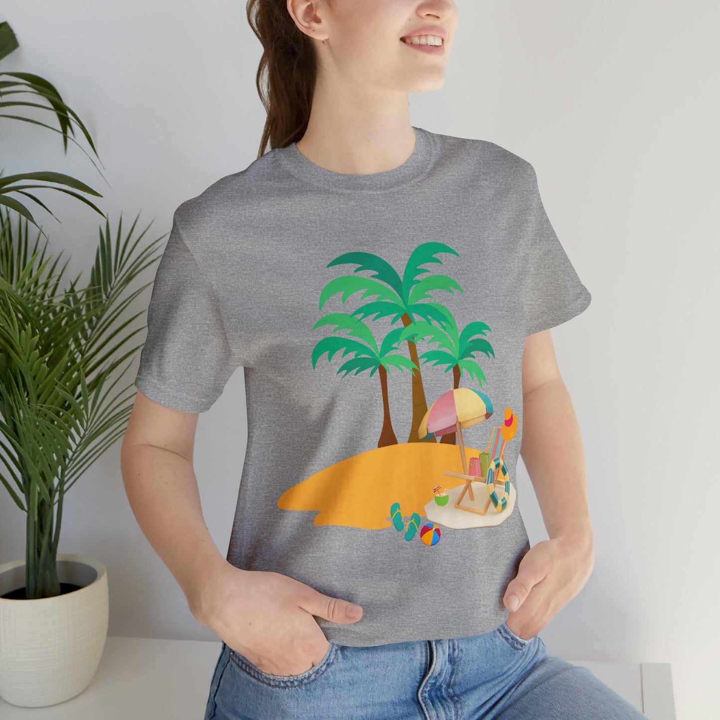 Beach shirt, Beach t-shirt, Summer shirt, Beachwear, Beach fashion, Tropical print, Trendy design, Stylish beach apparel - Giftsmojo