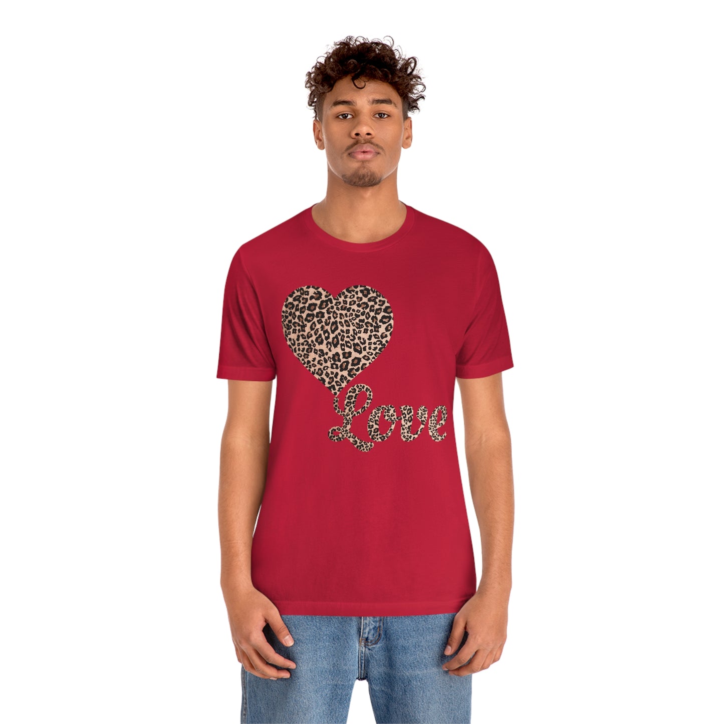 Love Heart, Leopard Print Tee