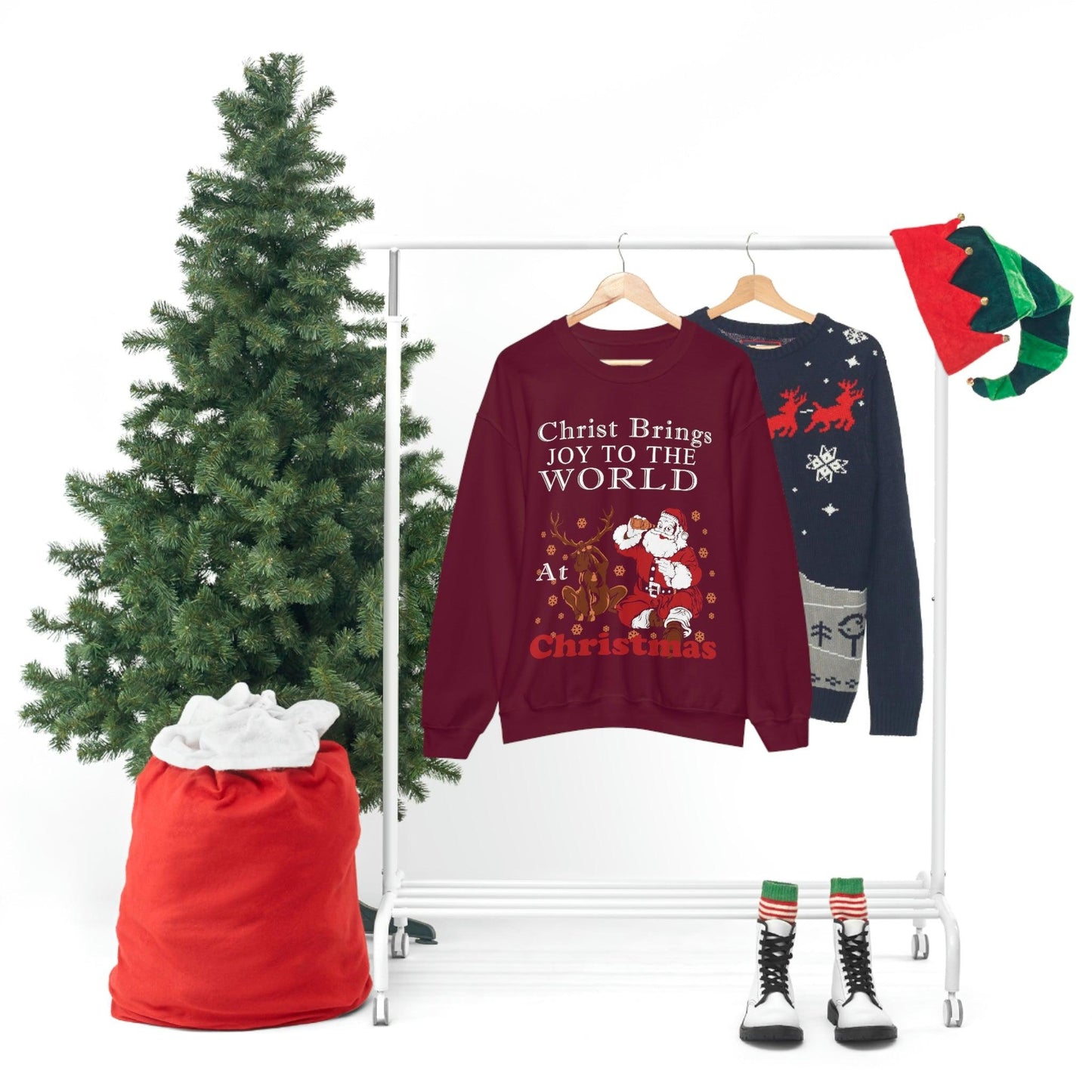 Christ brings joy to the World at Christmas Sweatshirt - Giftsmojo