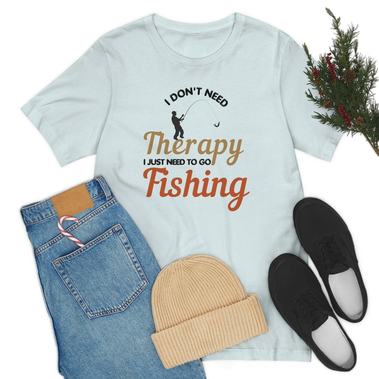 I don't need therapy I just need to go Fishing shirt, fishing shirt, dad shirt, father's day shirt, gift for Dad - Giftsmojo