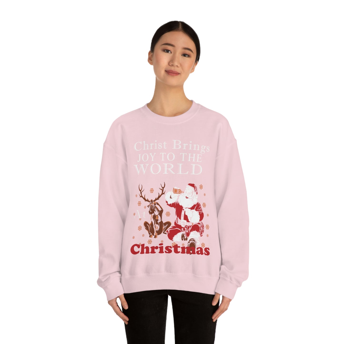 Christ brings joy to the World at Christmas Sweatshirt