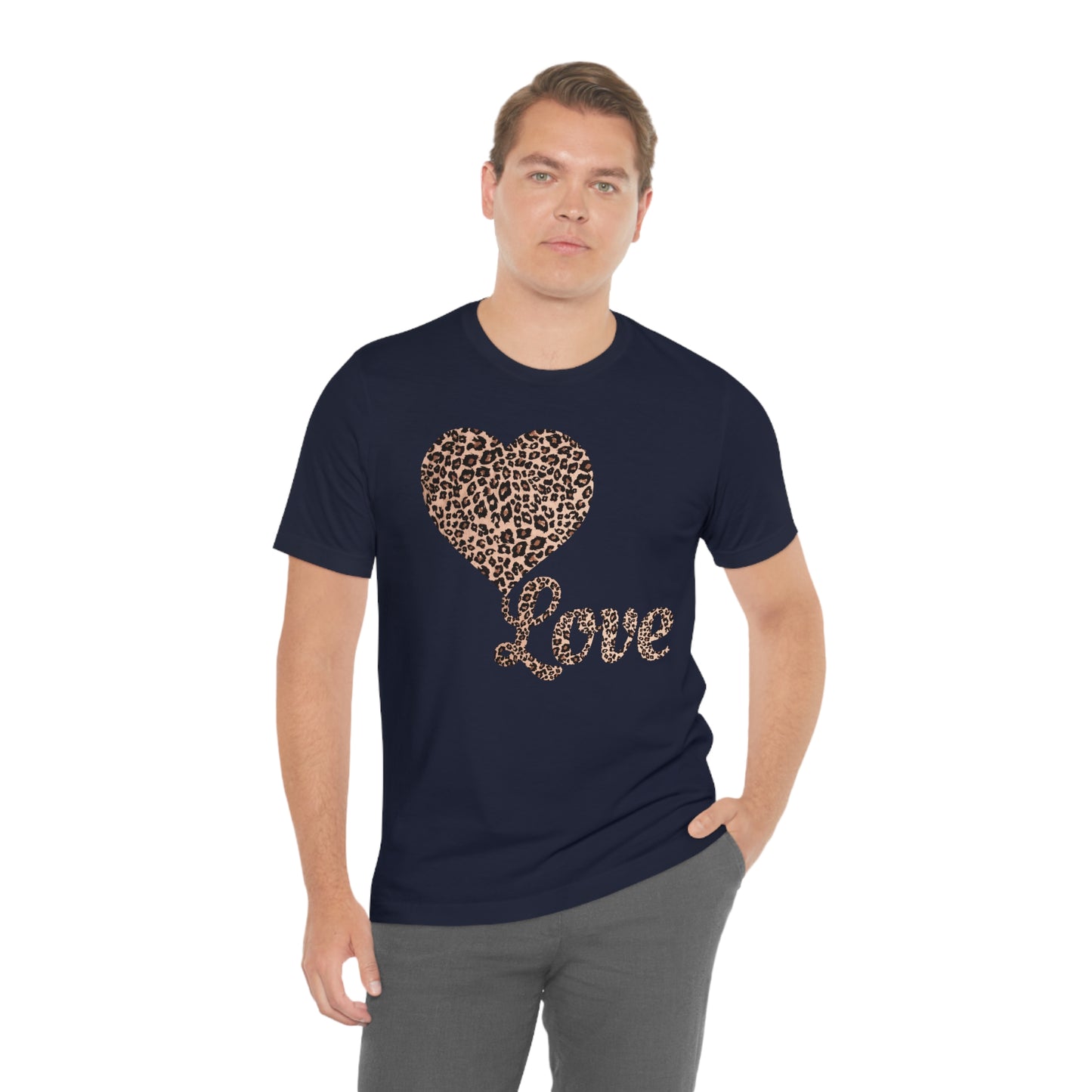 Love Heart, Leopard Print Tee