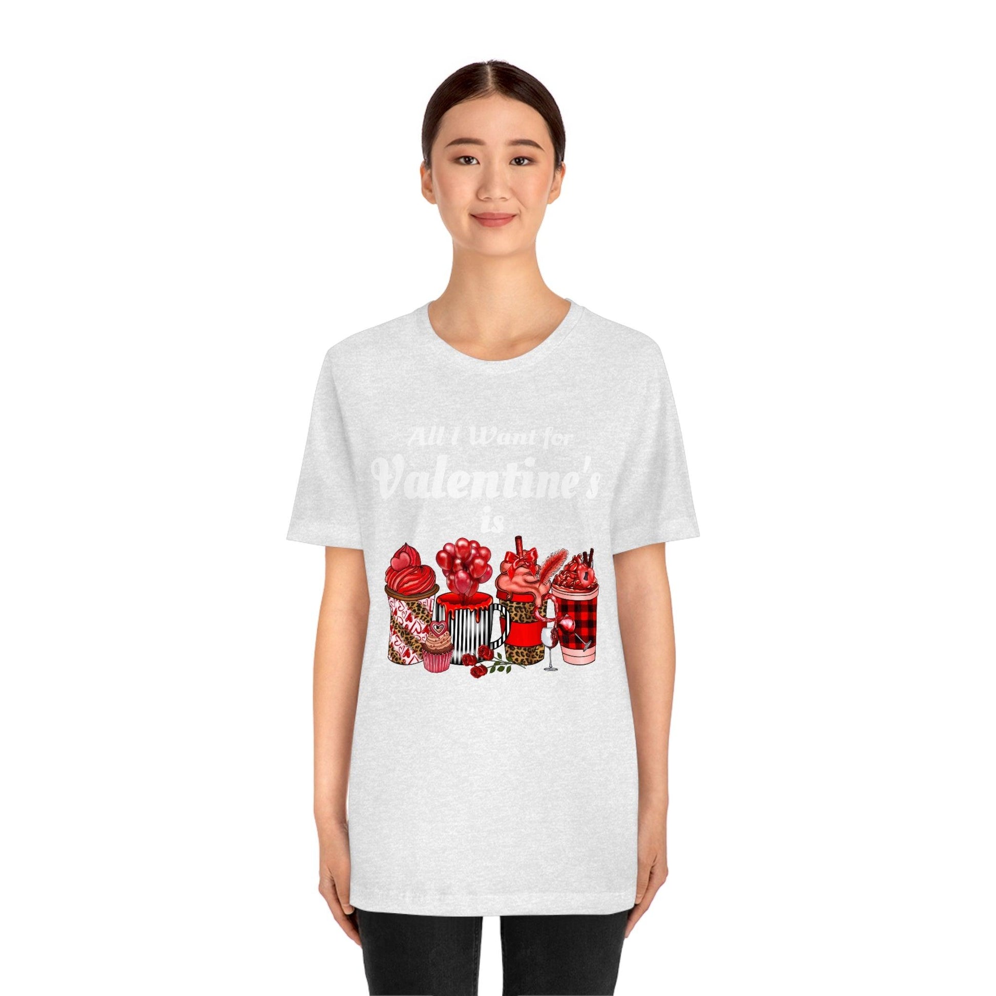 All I want for Valentines is Coffee Tee - Giftsmojo