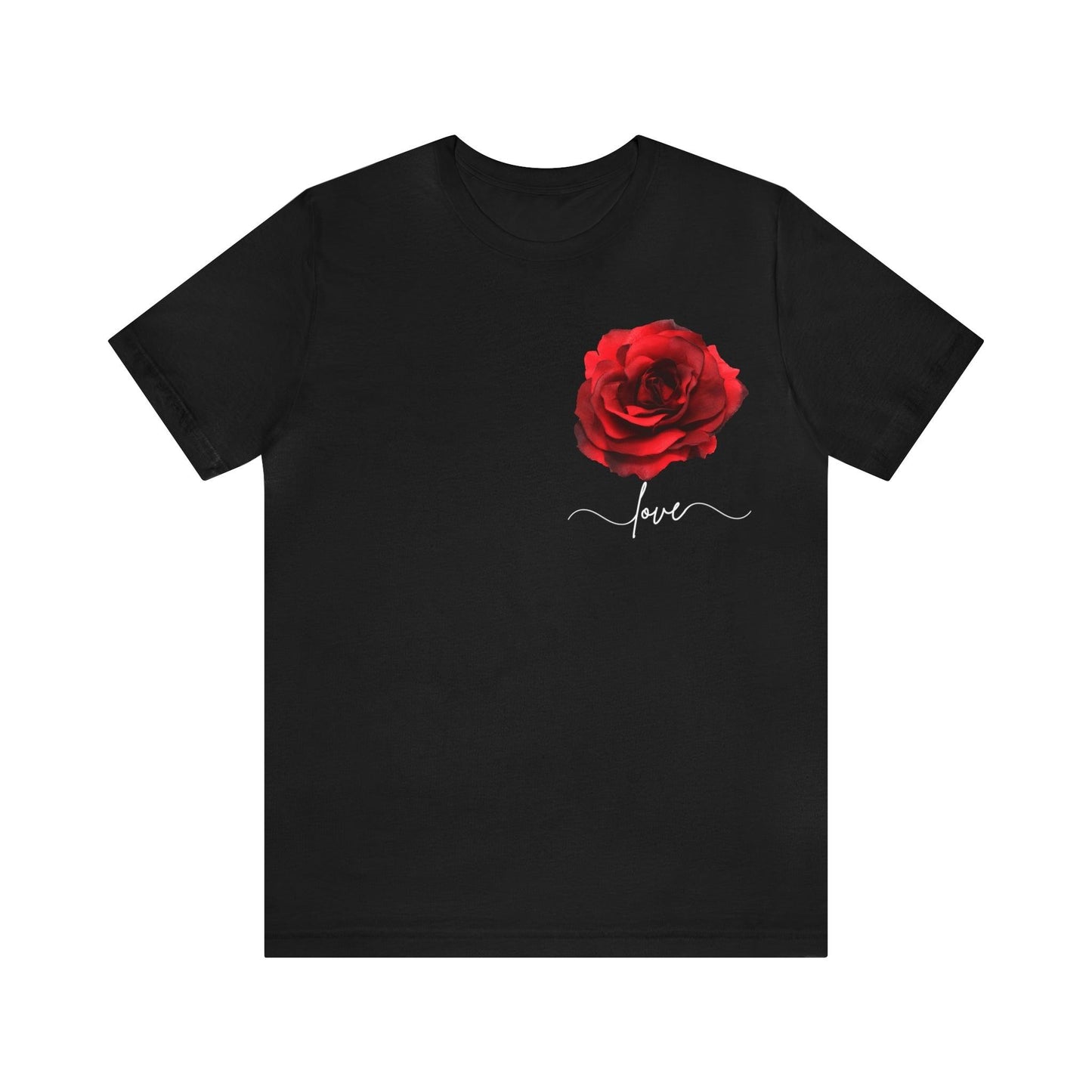 Love Rose Flower T-shirt for Women, Rose Graphic T-shirt, floral shirt, gift for her, love shirt