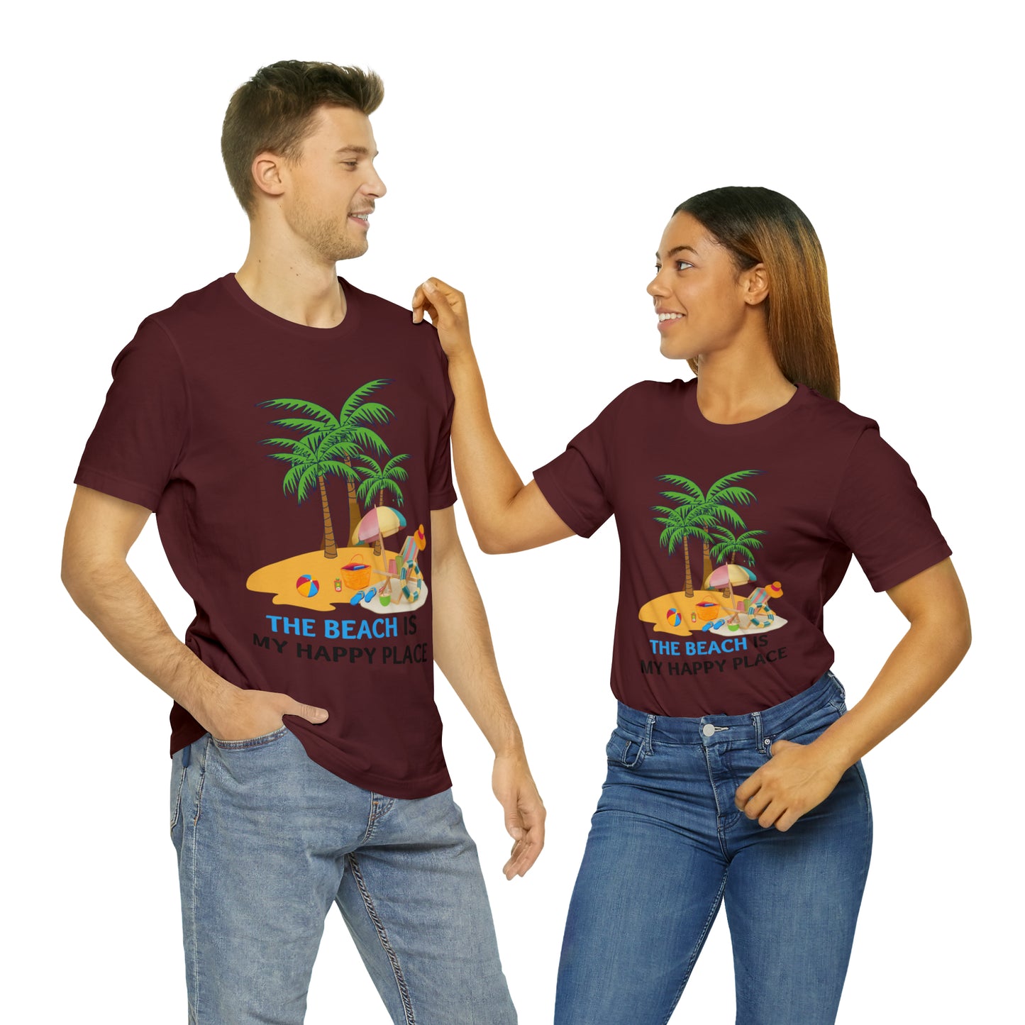 Beach shirt, The Beach is my happy place shirt, Beach t-shirt, Summer shirt, Beachwear, Beach fashion, Stylish beach apparel