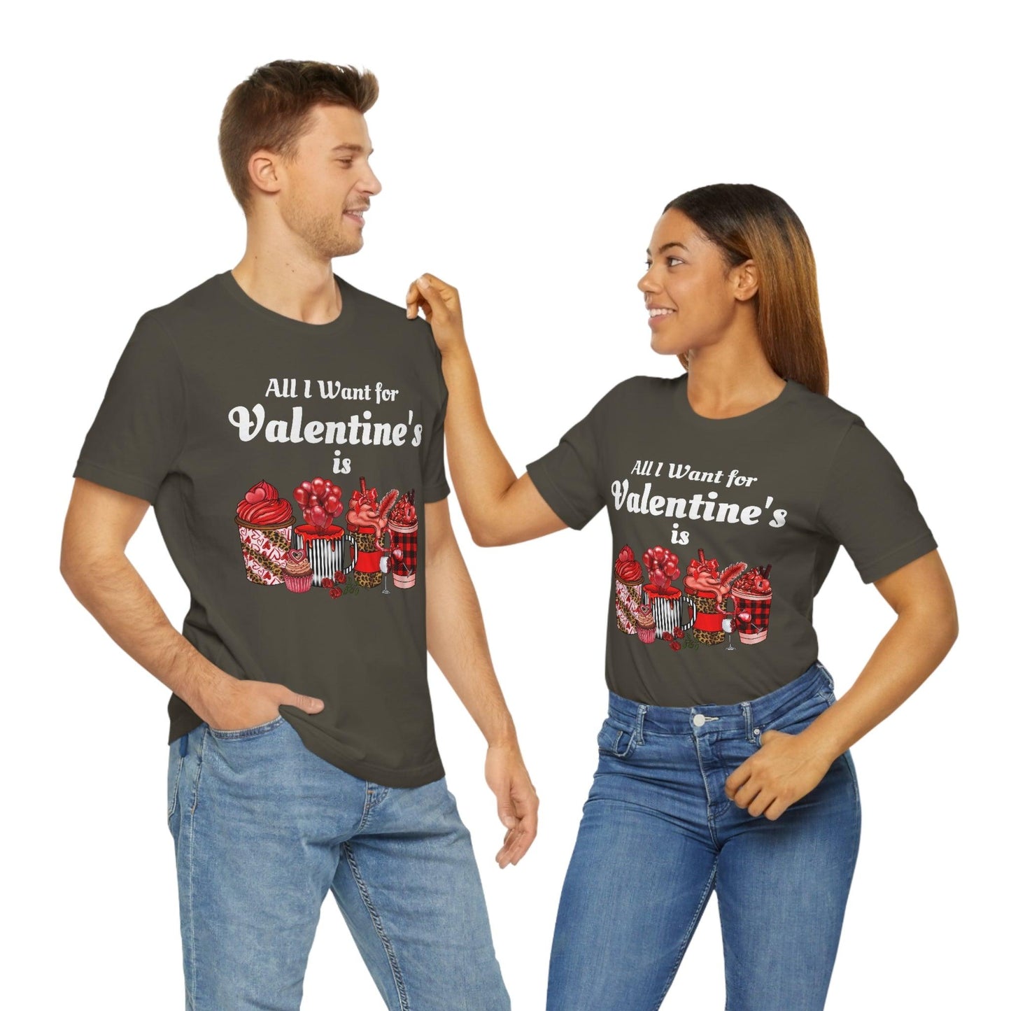 All I want for Valentines is Coffee Tee - Giftsmojo