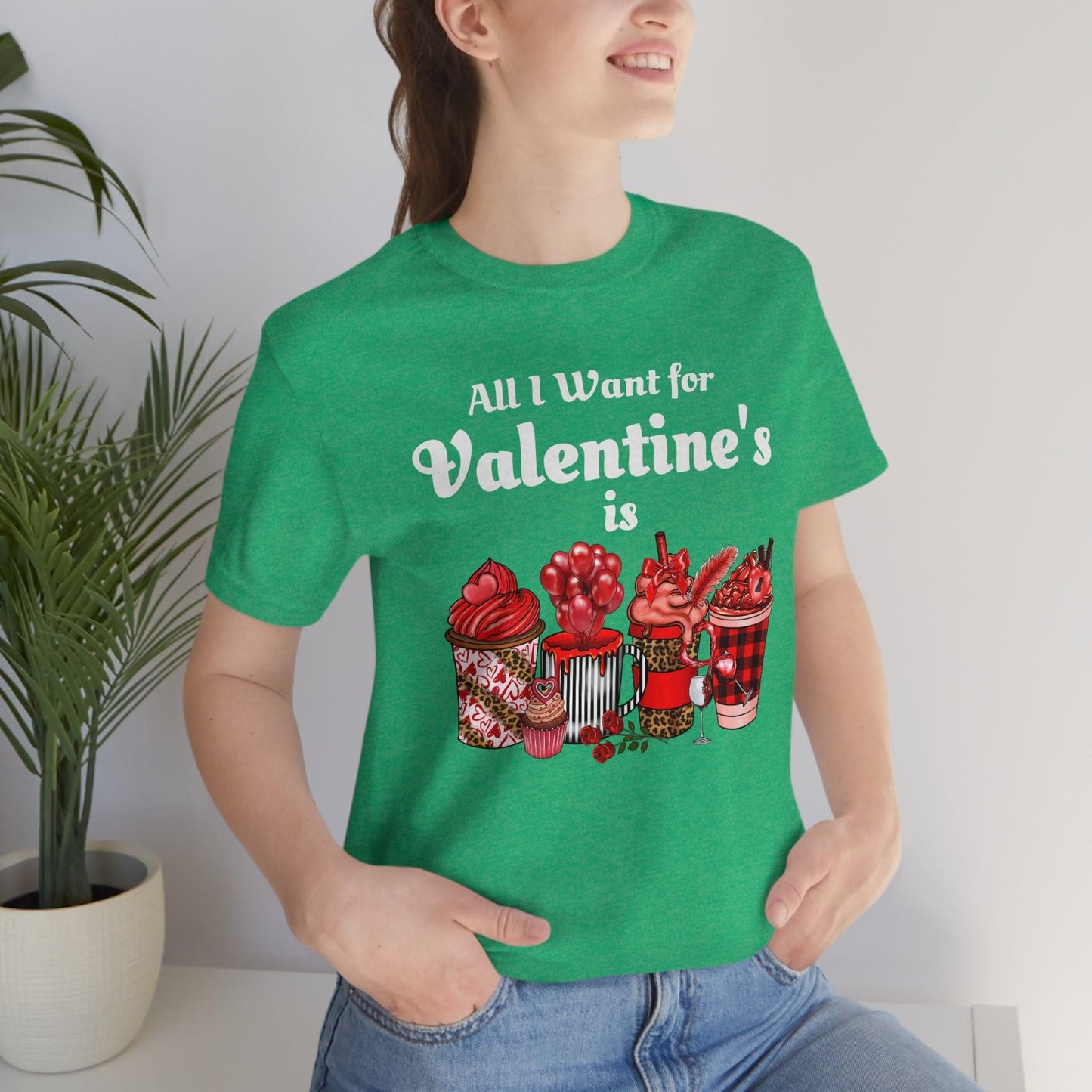 All I want for Valentines is Coffee Tee - Giftsmojo