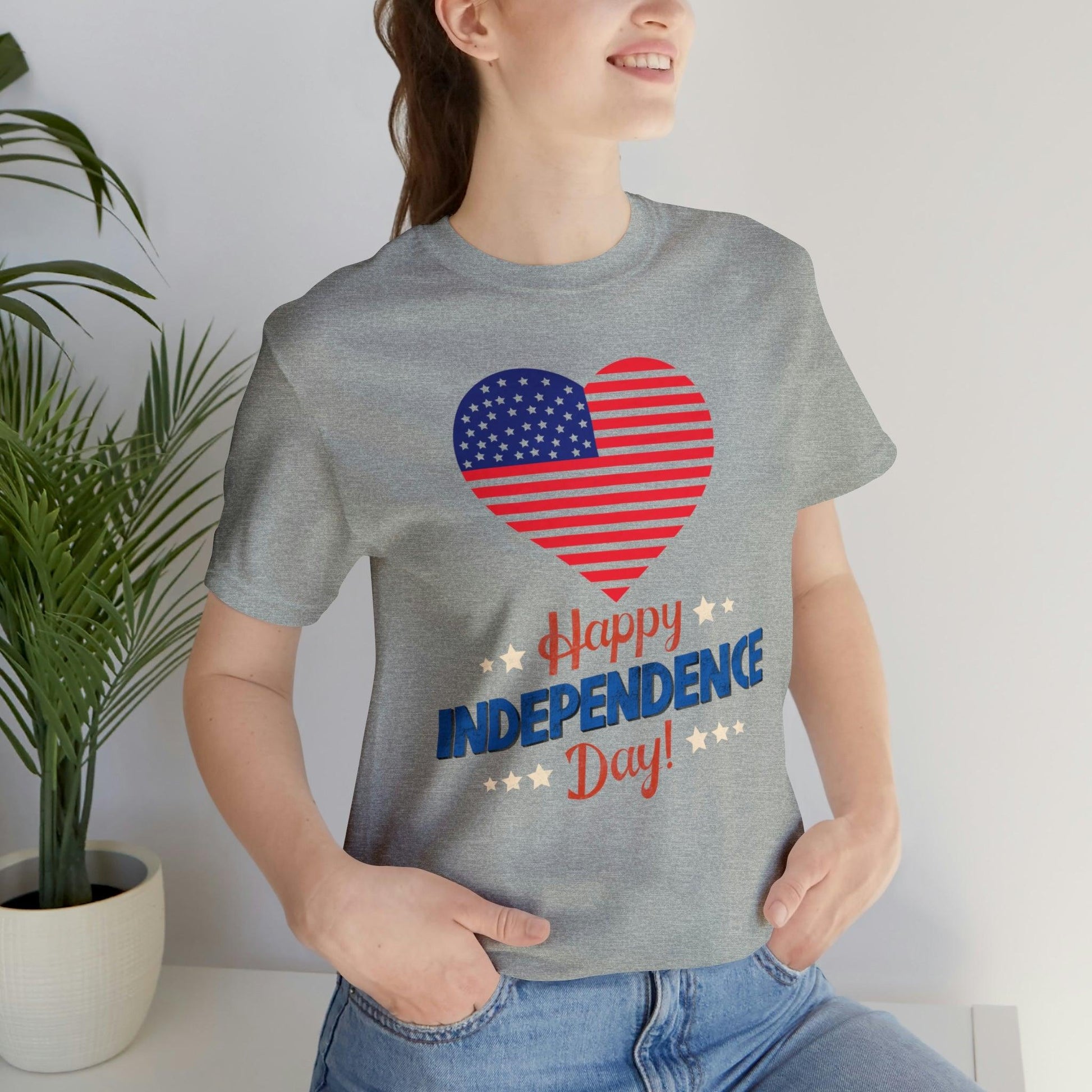 Happy Independence Day shirt, American flag shirt, Red, white, and blue shirt, Patriotic shirt, USA shirt - Giftsmojo