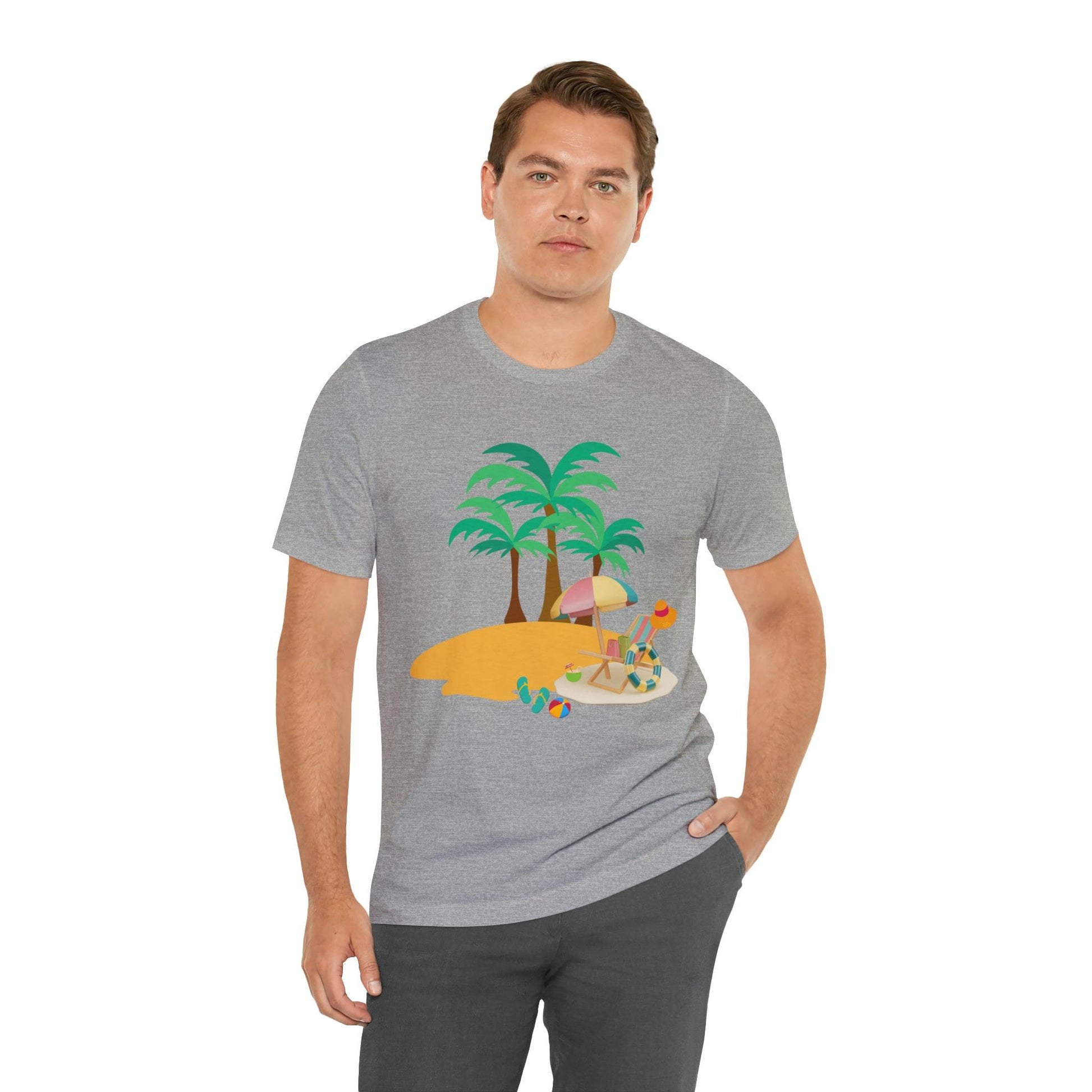 Beach shirt, Beach t-shirt, Summer shirt, Beachwear, Beach fashion, Tropical print, Trendy design, Stylish beach apparel - Giftsmojo