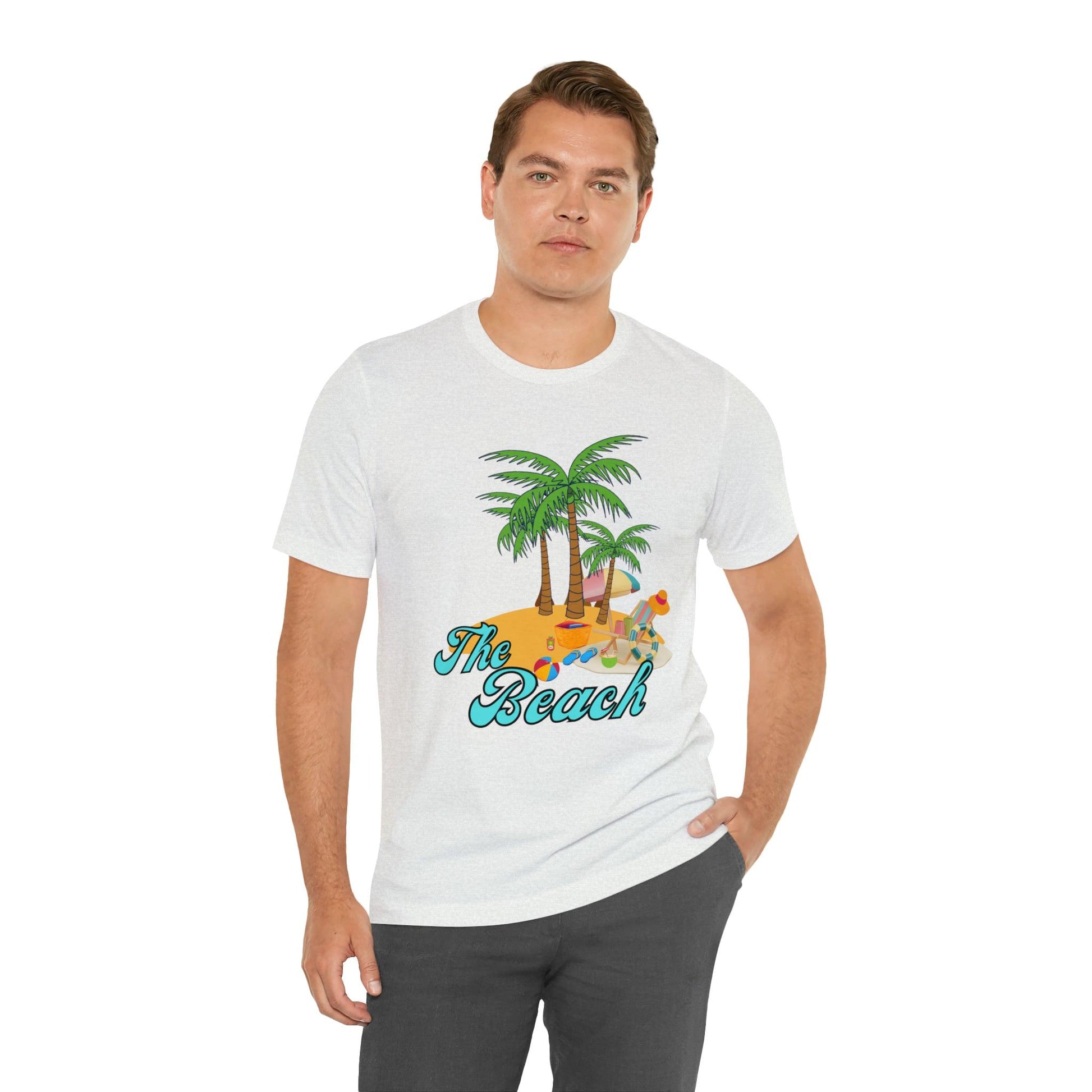 The Beach shirt, Beach t-shirt, Summer shirt, Beachwear, Beach fashion, Tropical print, Trendy design, Stylish beach apparel - Giftsmojo