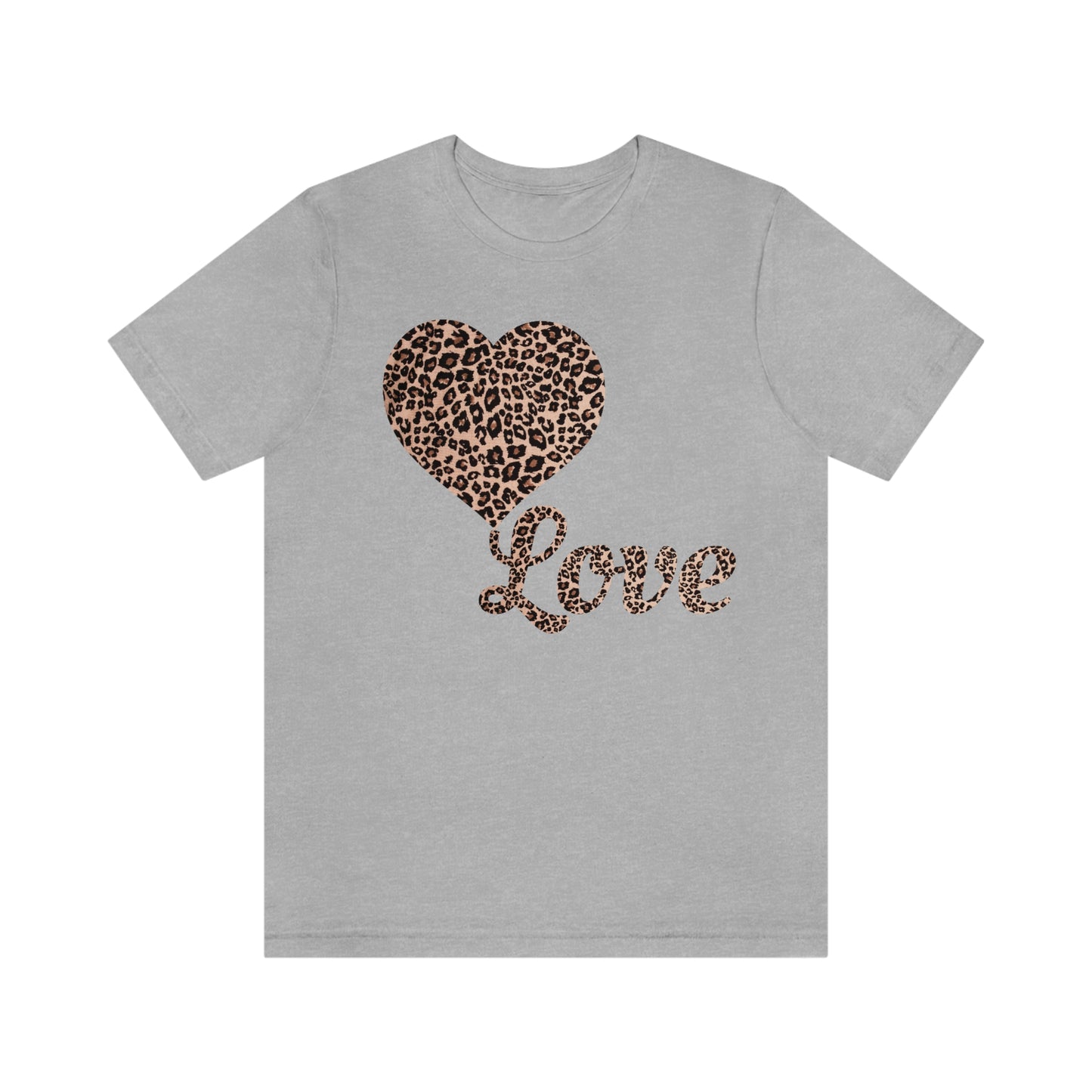 Love Heart, Leopard Print Tee