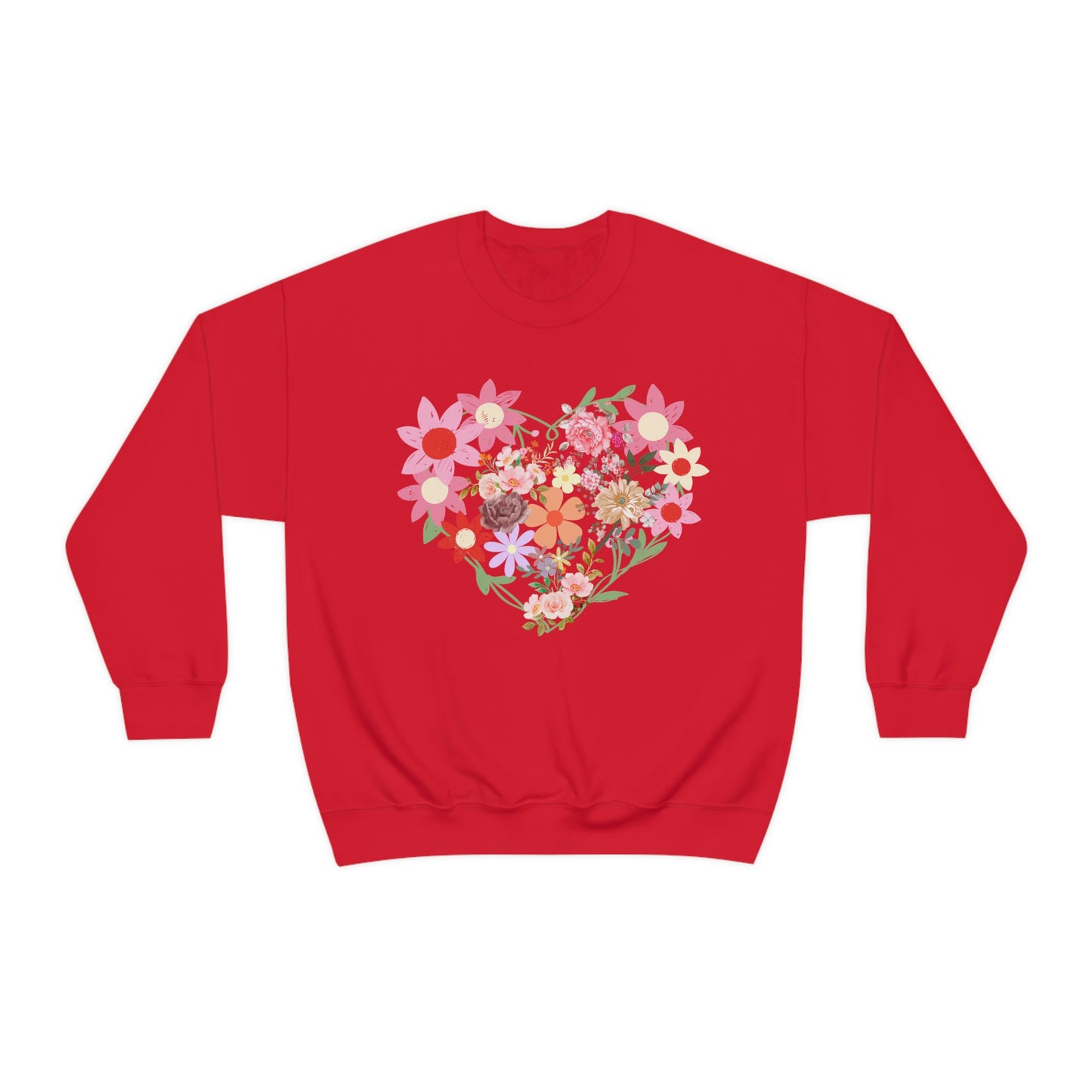 Flower Heart sweatshirt - Floral sweatshirt - Love Sweatshirt