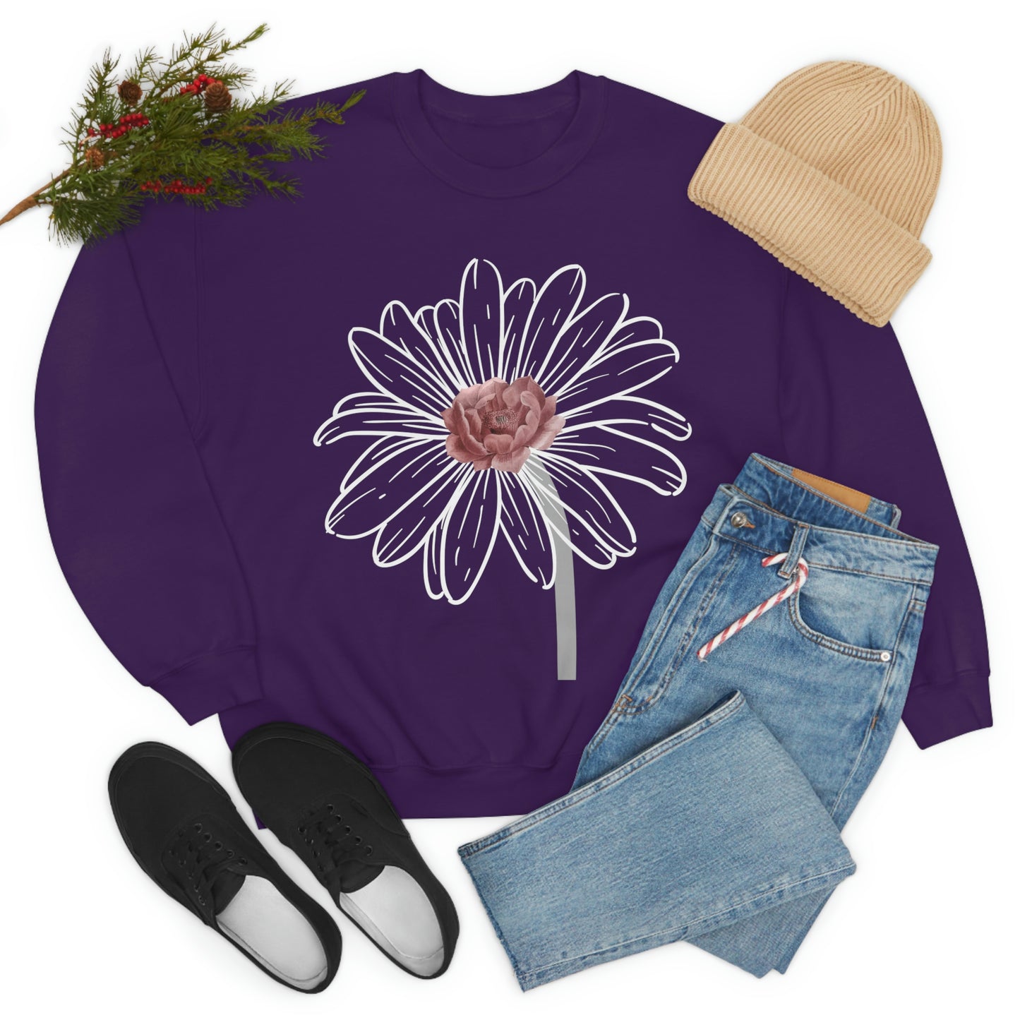 Floral Sweatshirt, Wildflower Sweatshirt, Flower sweatshirt, Wild Flowers