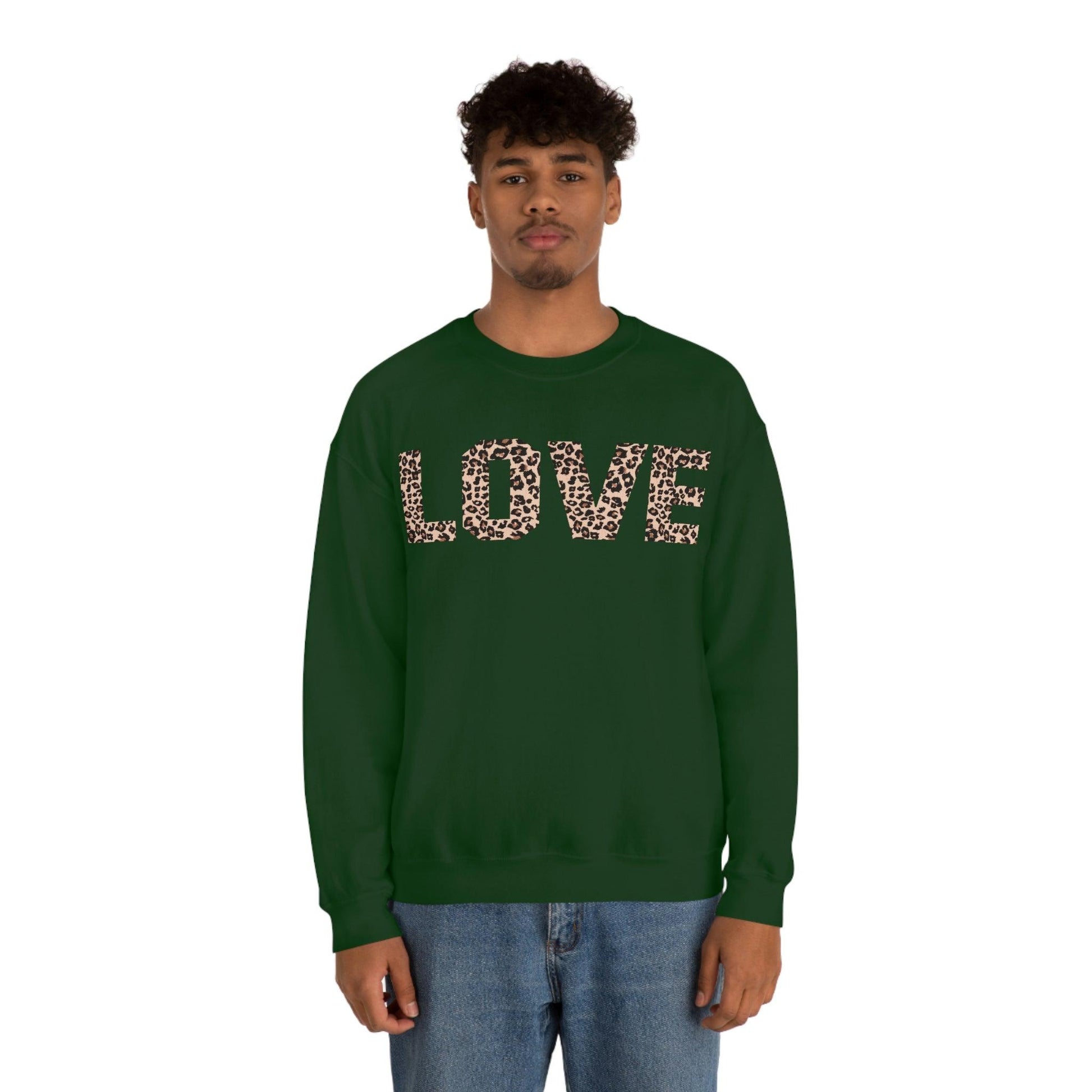 Leopard print love Sweatshirt - Giftsmojo