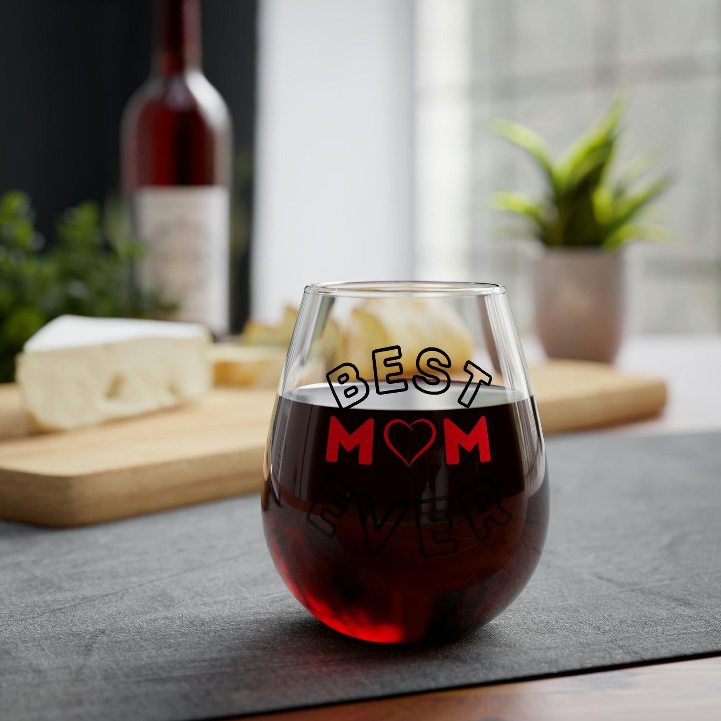 Gift for Mom Mom wine glass Best Mom Ever Wine Glass - Mother's Day Wine glass - Giftsmojo