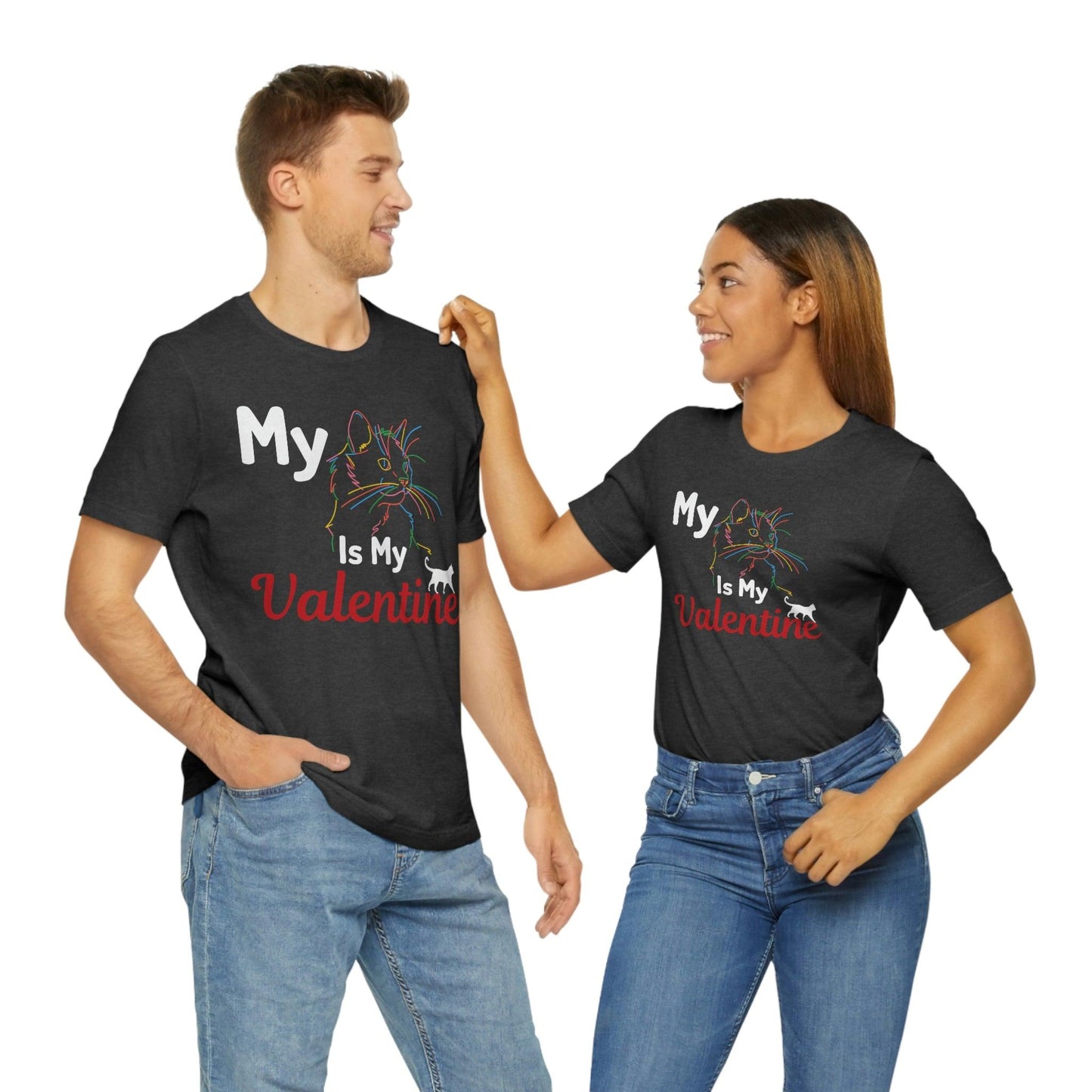My Cat is My Valentine, Cute Pet lover Valentine shirt - Cute Cat lover shirt - Cat Mom shirt - Giftsmojo