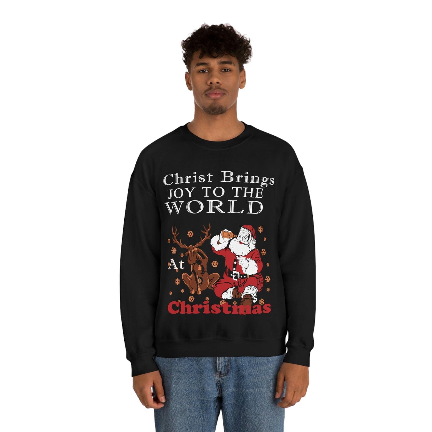 Christ brings joy to the World at Christmas Sweatshirt - Giftsmojo