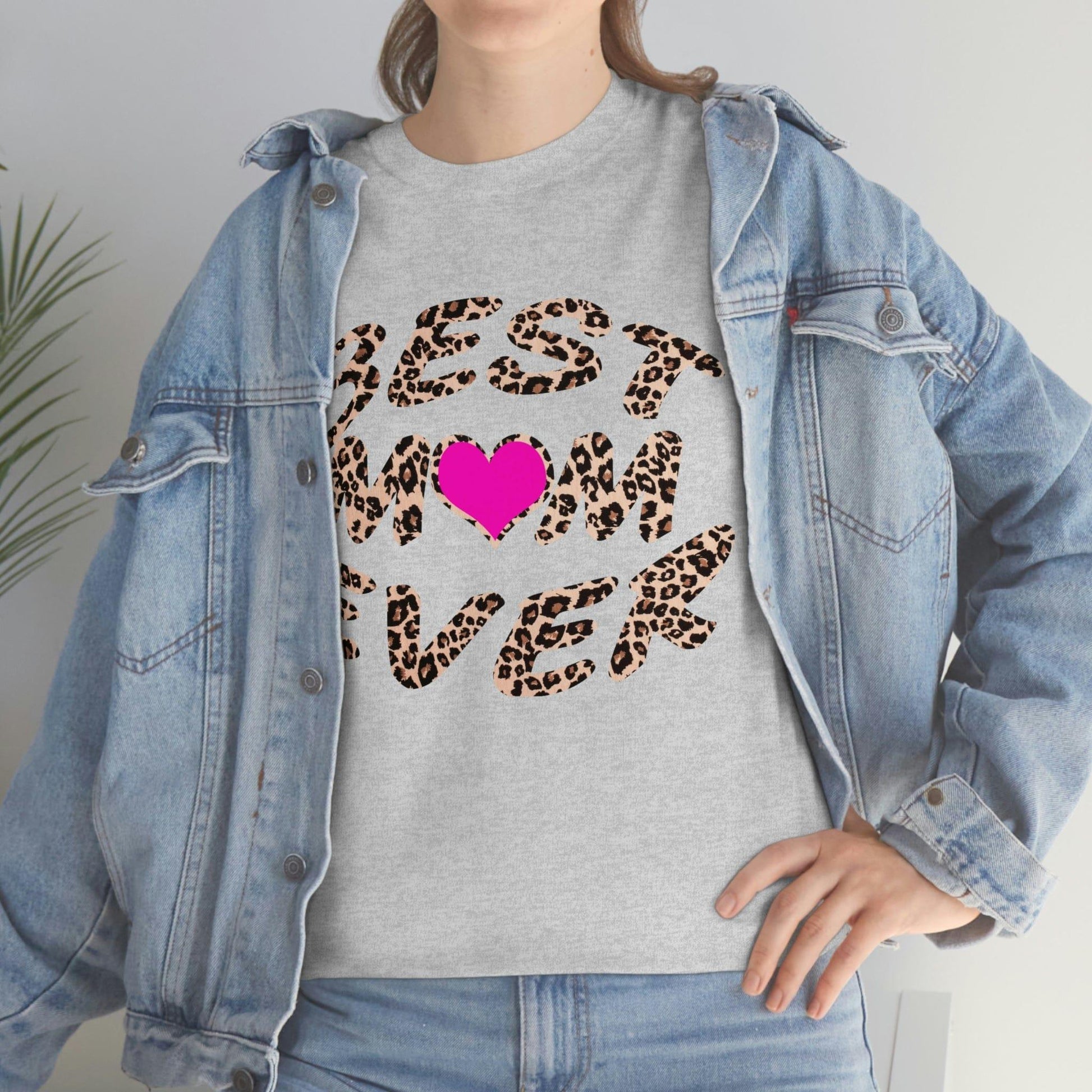 Best mom ever leopard print Tee - Giftsmojo